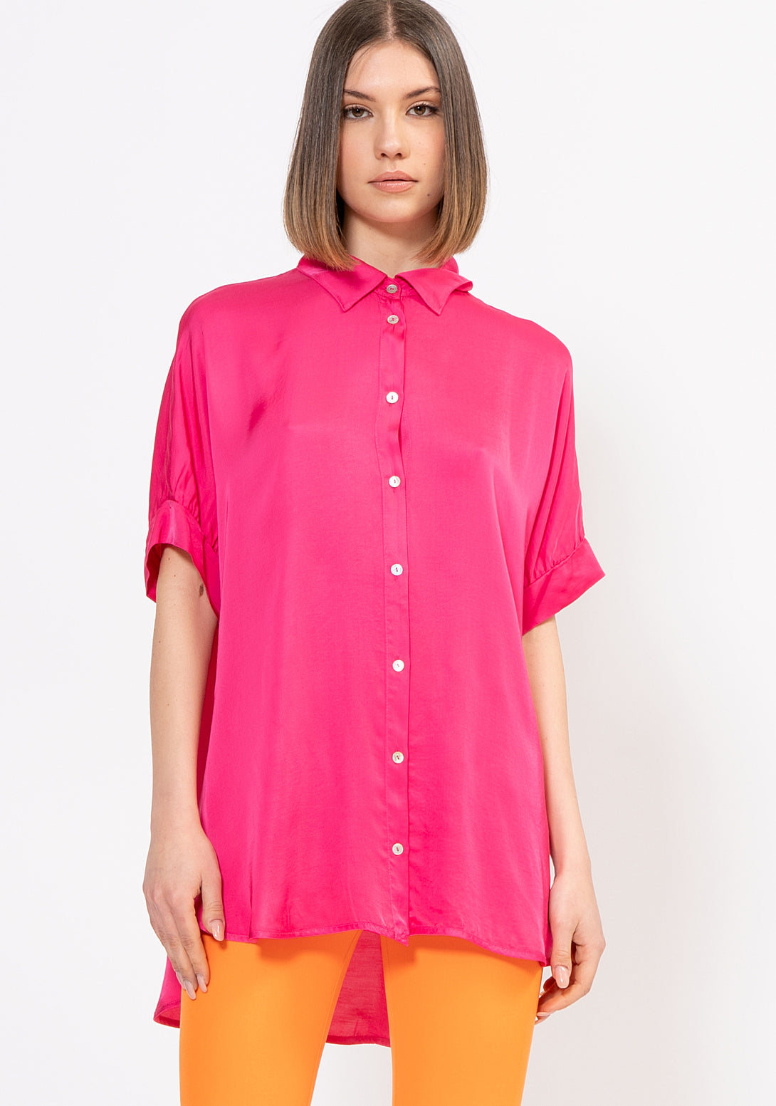 Shirt over fit made in soft viscose Fracomina FI22ST6004W45101-148