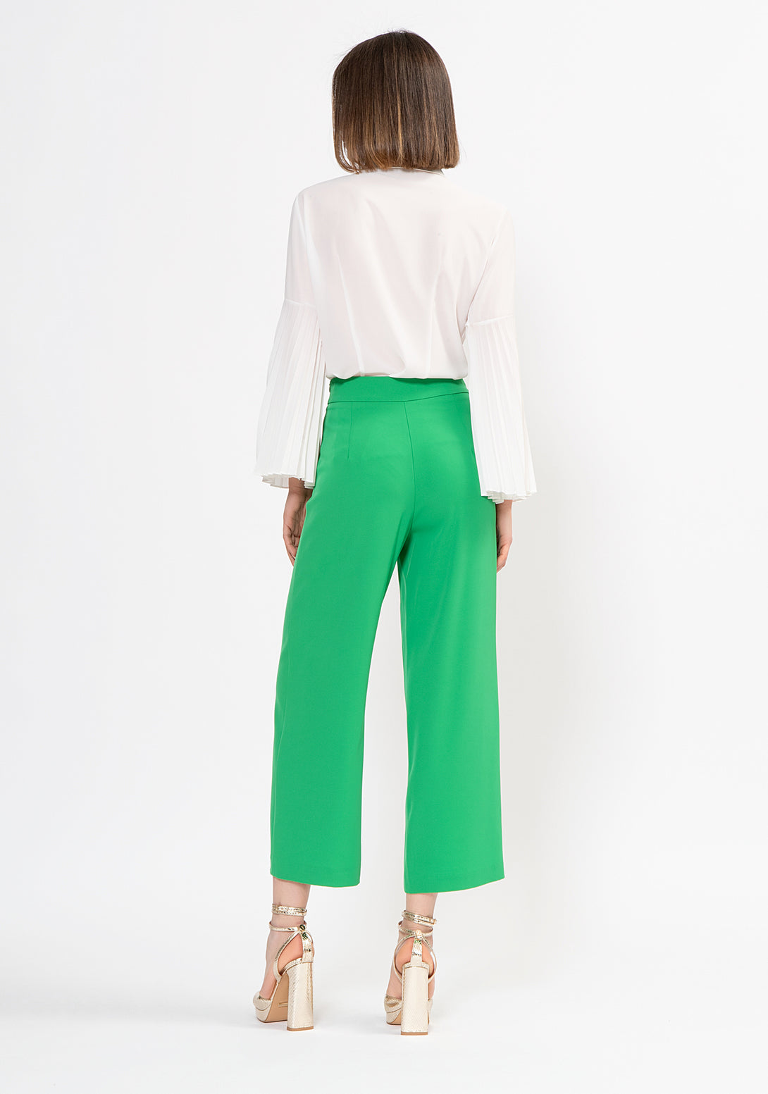 Culotte pants flare made in crèpe