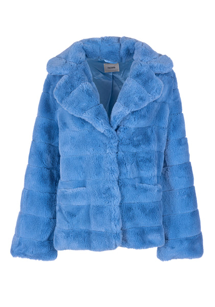 Jacket regular fit made in fake fur-FRACOMINA