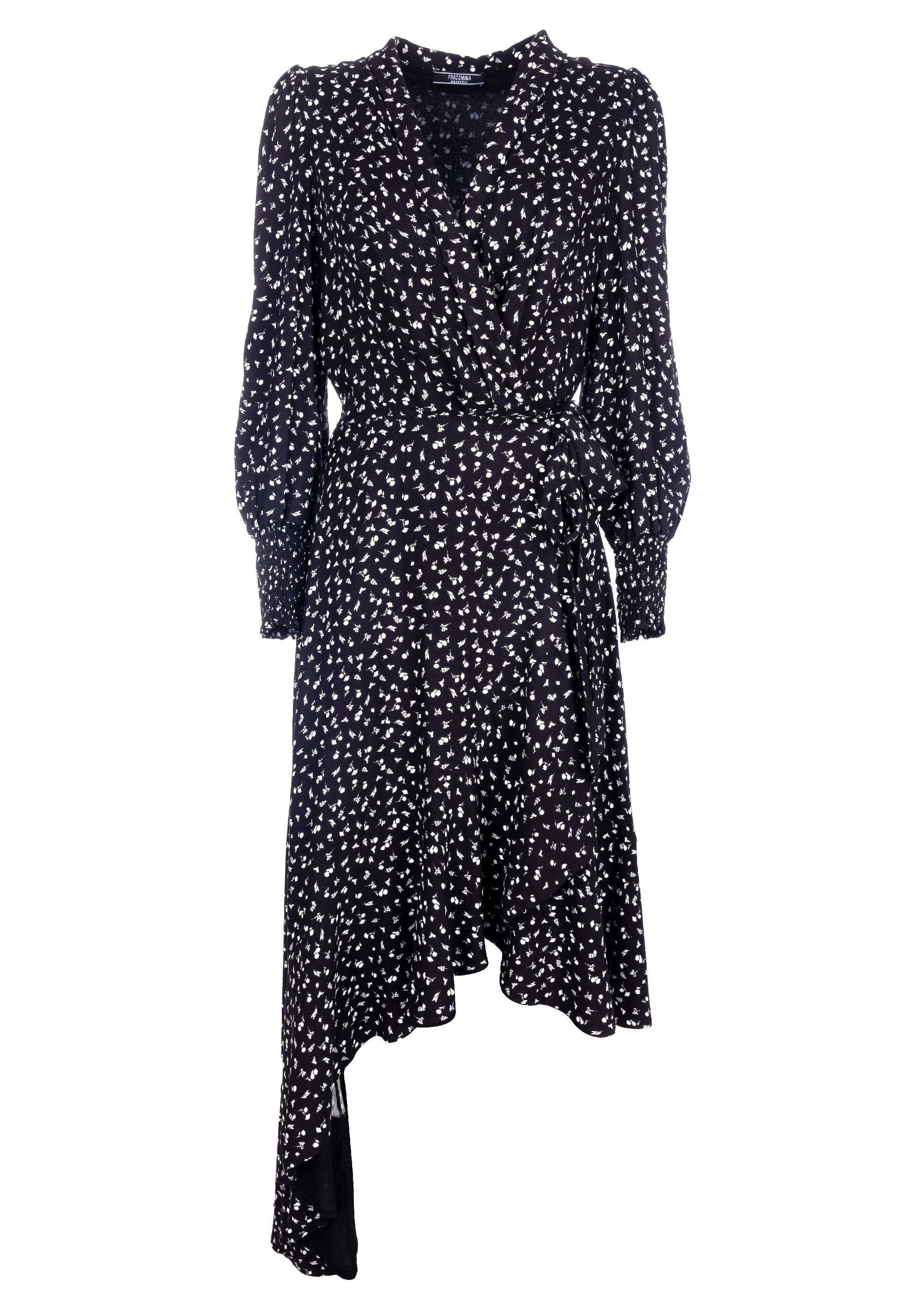 Wrap dress regular fit with flowery pattern Fracomina FJ22WD2001W422N4