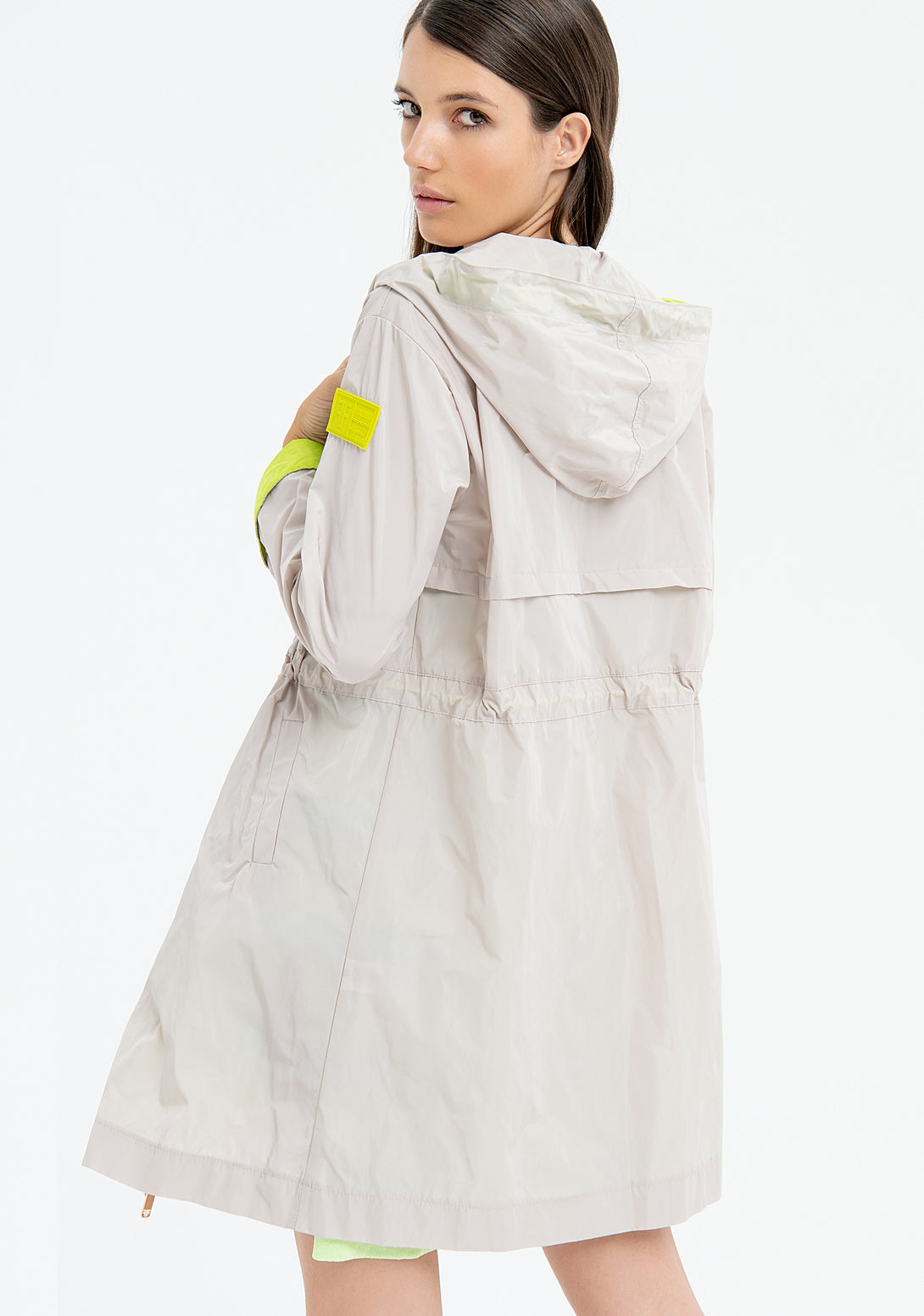 Parka jacket regular fit made in double color technical fabric Fracomina FJ23SC2002W44401-709-4