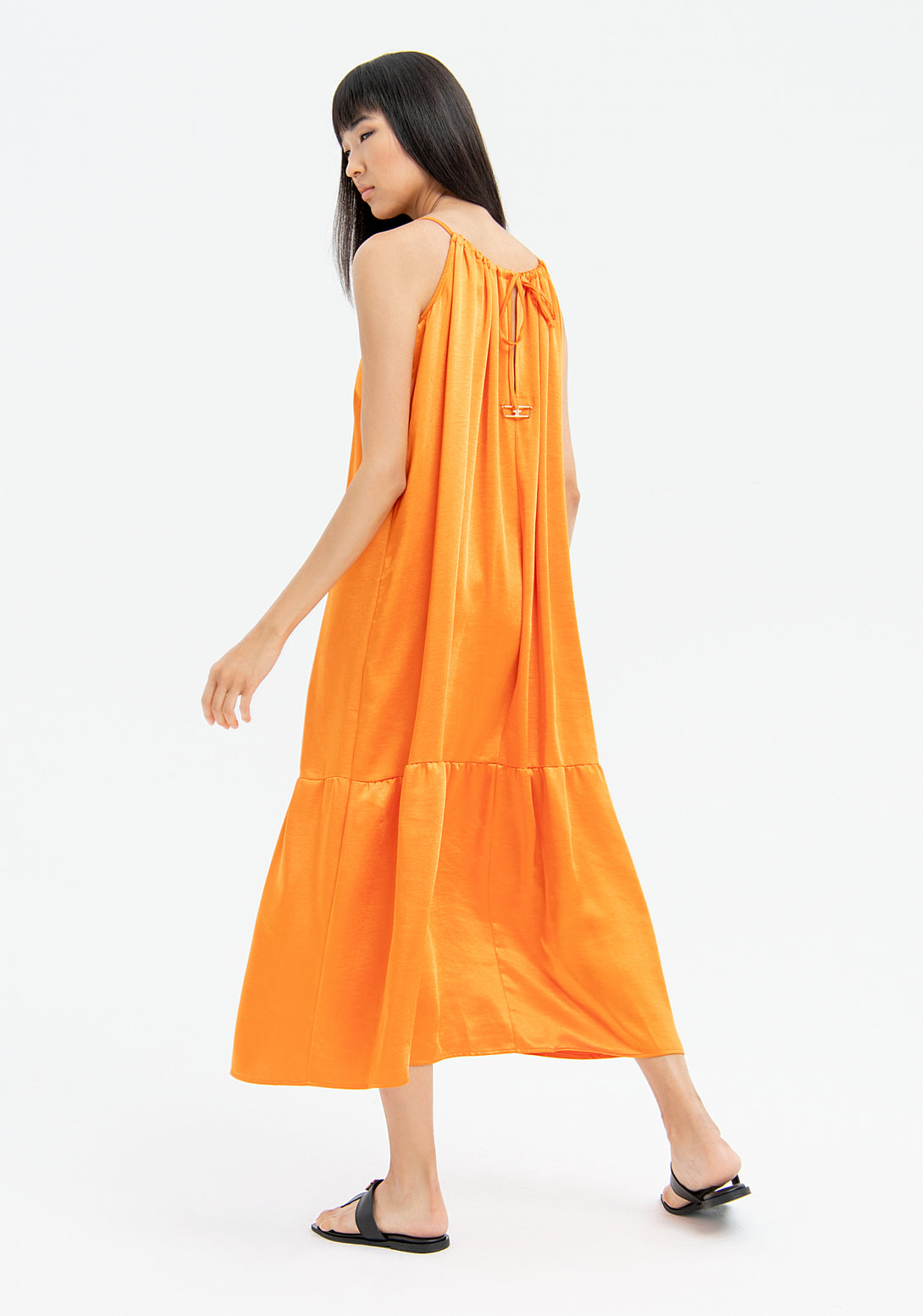 Dress A-shape made in satin Fracomina FJ23SD3001W47001-376-4