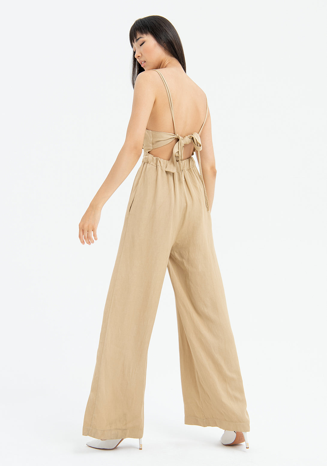 Long overall regular fit made in satin tencel and viscose Fracomina FJ23SO2001W61701-I62-4