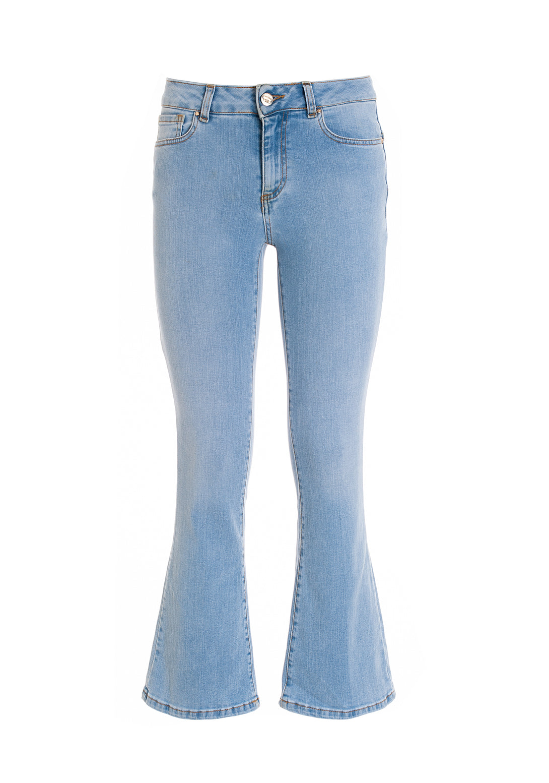 Jeans Bella flare cropped made with a sophisticated stretch denim with a light wash