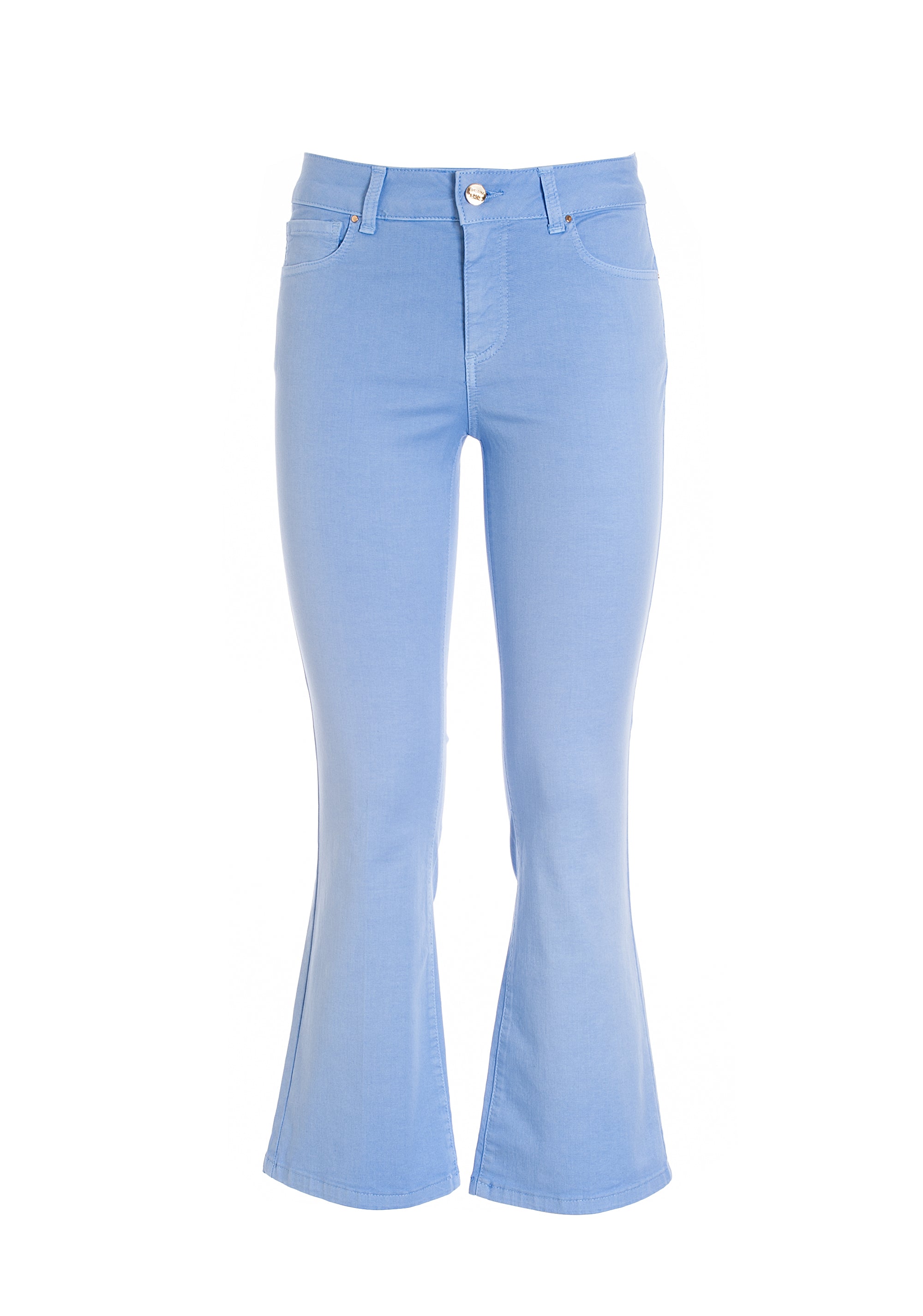 Jeans Bella flare cropped made with a sophisticated and coloured stretch denim Fracomina FP000V8030W40101-252_918696fe-f628-4191-a9ca-81317a9bdf0e