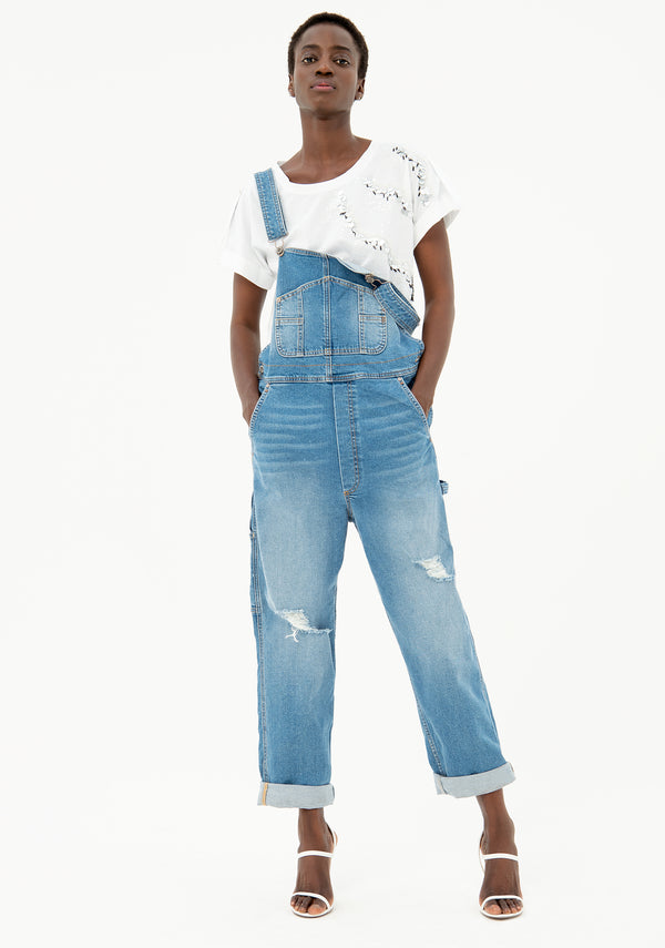 Overalls regular fit made in denim with middle wash Fracomina FP21SO2005D401O4-040