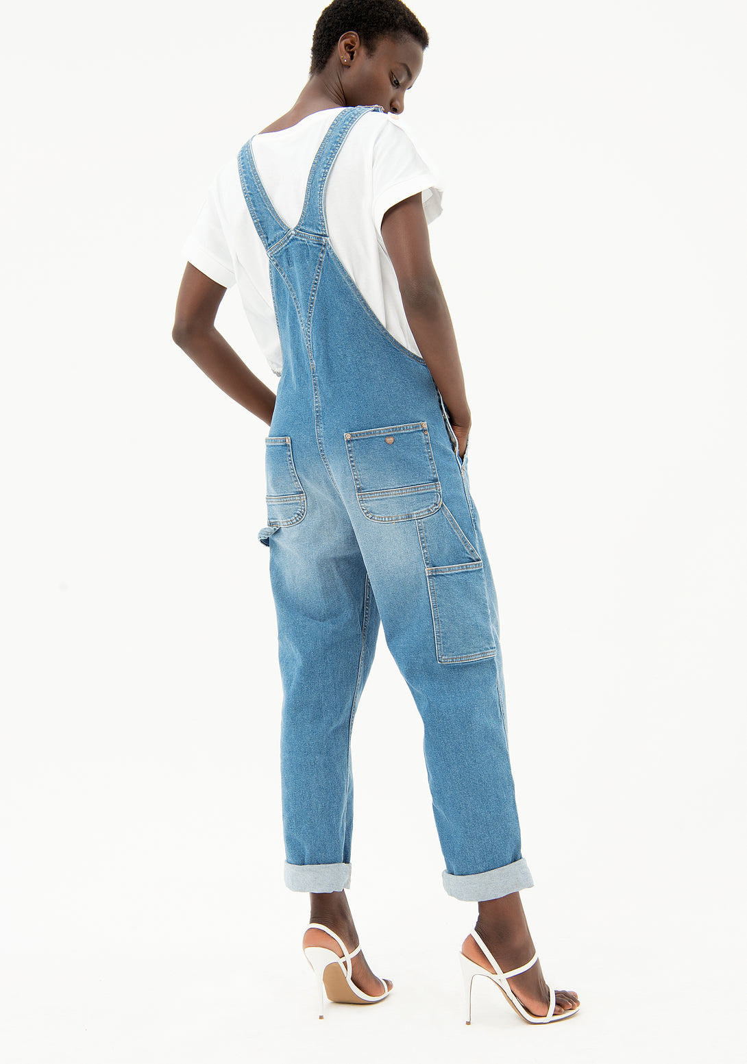 Overalls regular fit made in denim with middle wash