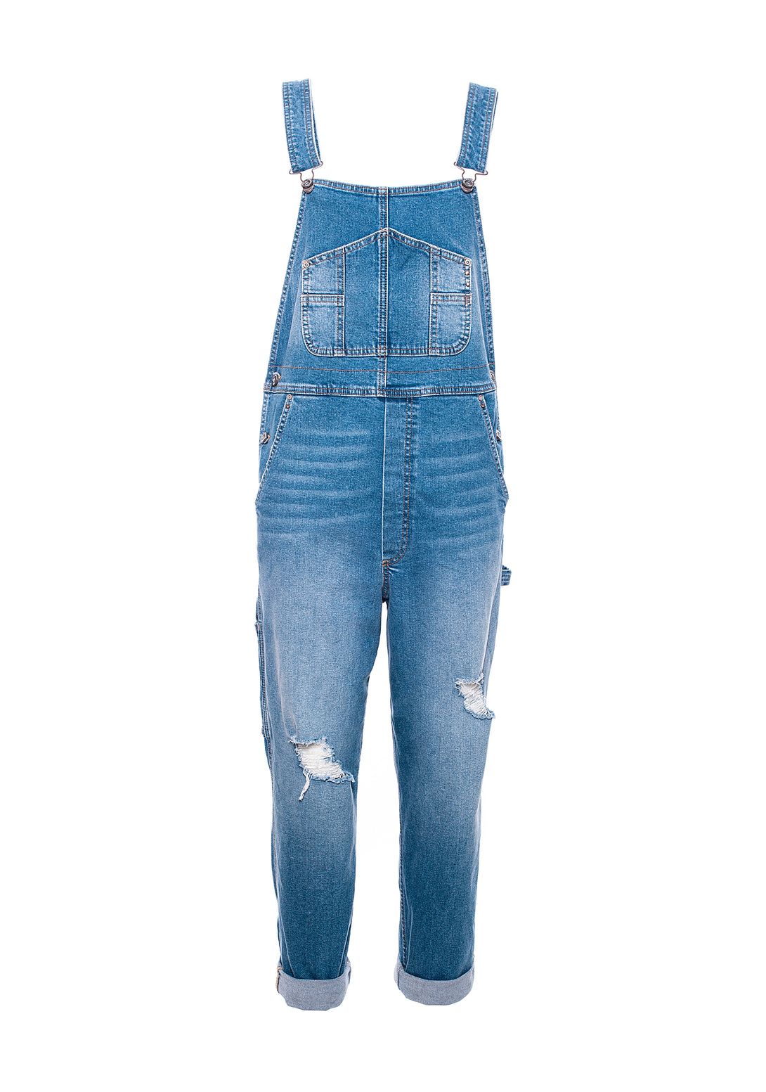 Overalls regular fit made in denim with middle wash