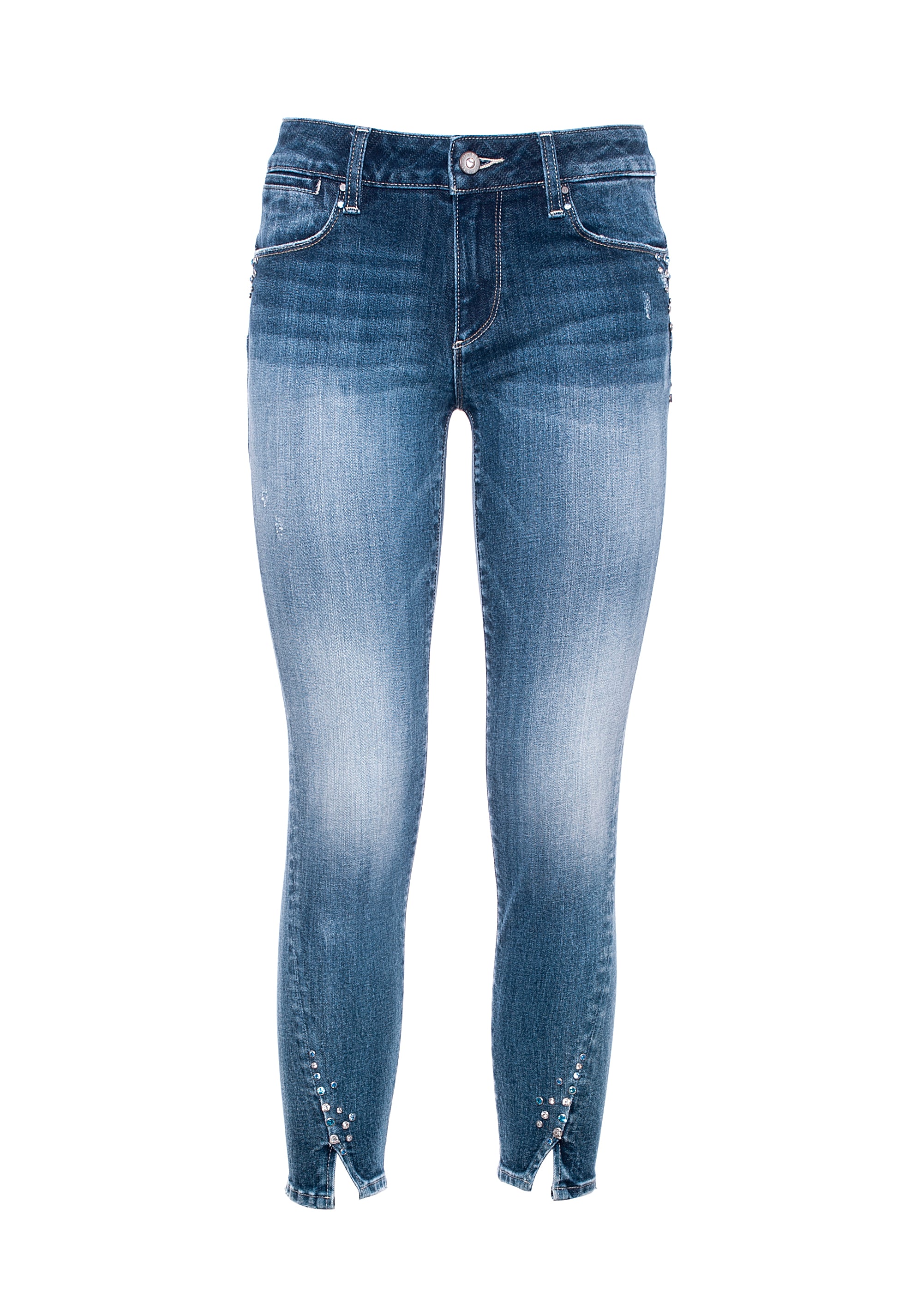 Jeans cropped skinny fit made in super stretch denim with middle wash Fracomina FP21SP5007D401N7-883_5