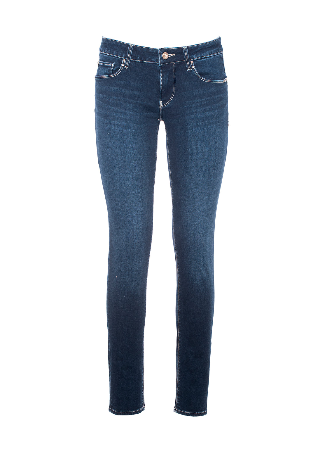 Jeans skinny fit with push-up effect made in stretch denim with dark blue wash Fracomina FP21SP5009D40801-117