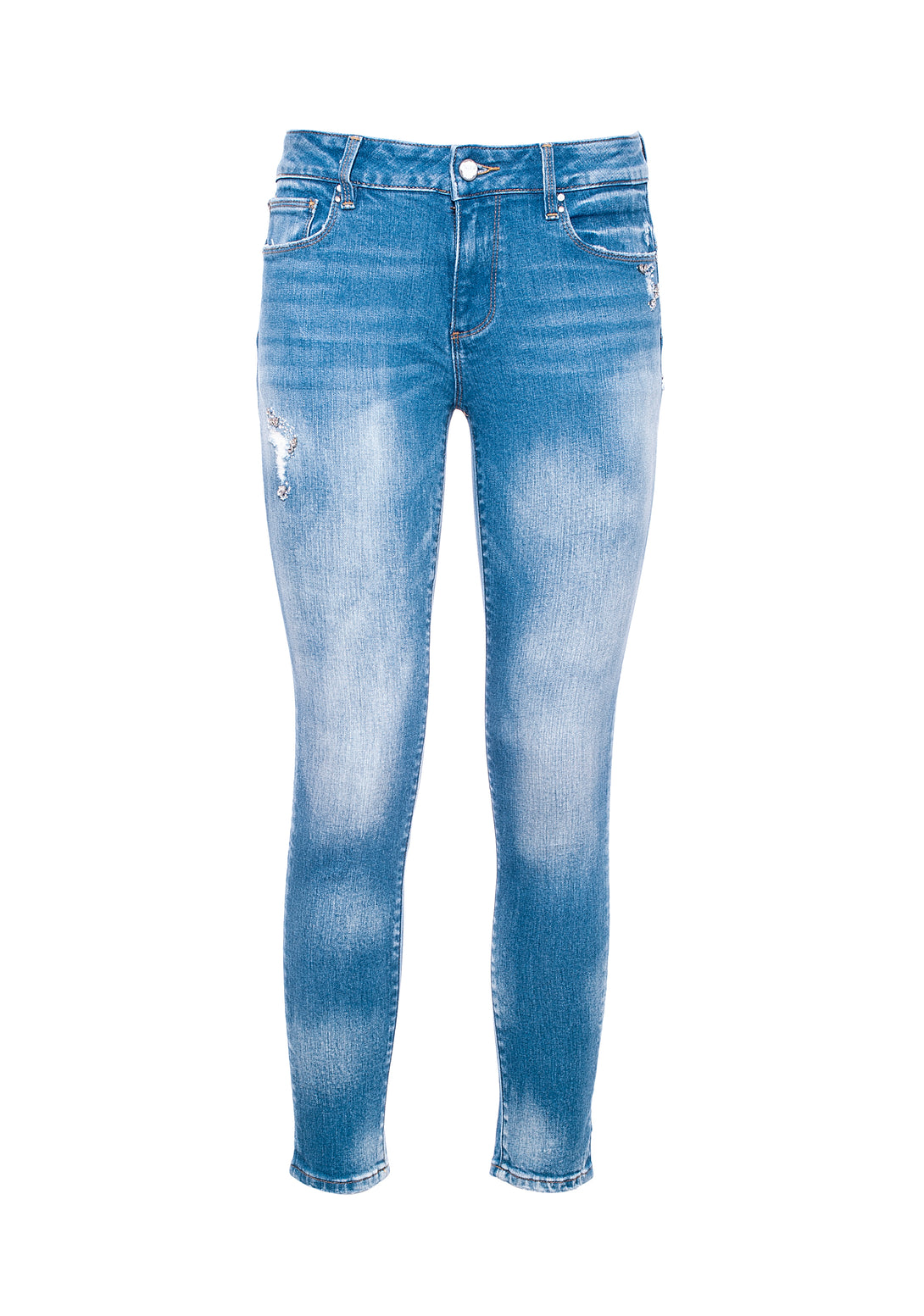 Jeans skinny fit made in stretch denim with light bleached wash