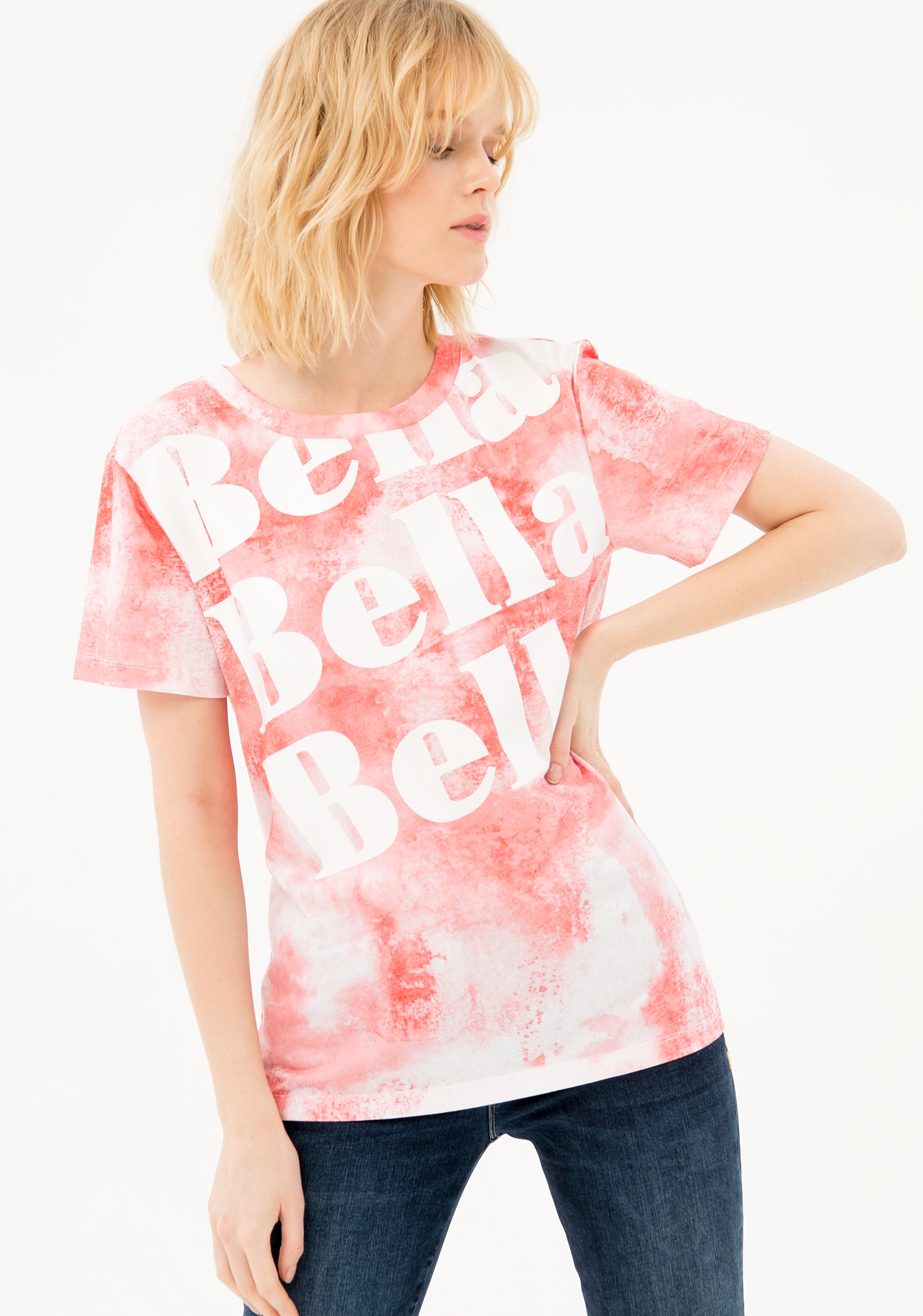 T-shirt over fit made in cotton jersey with tie-dye effect Fracomina FP21ST3047J40009