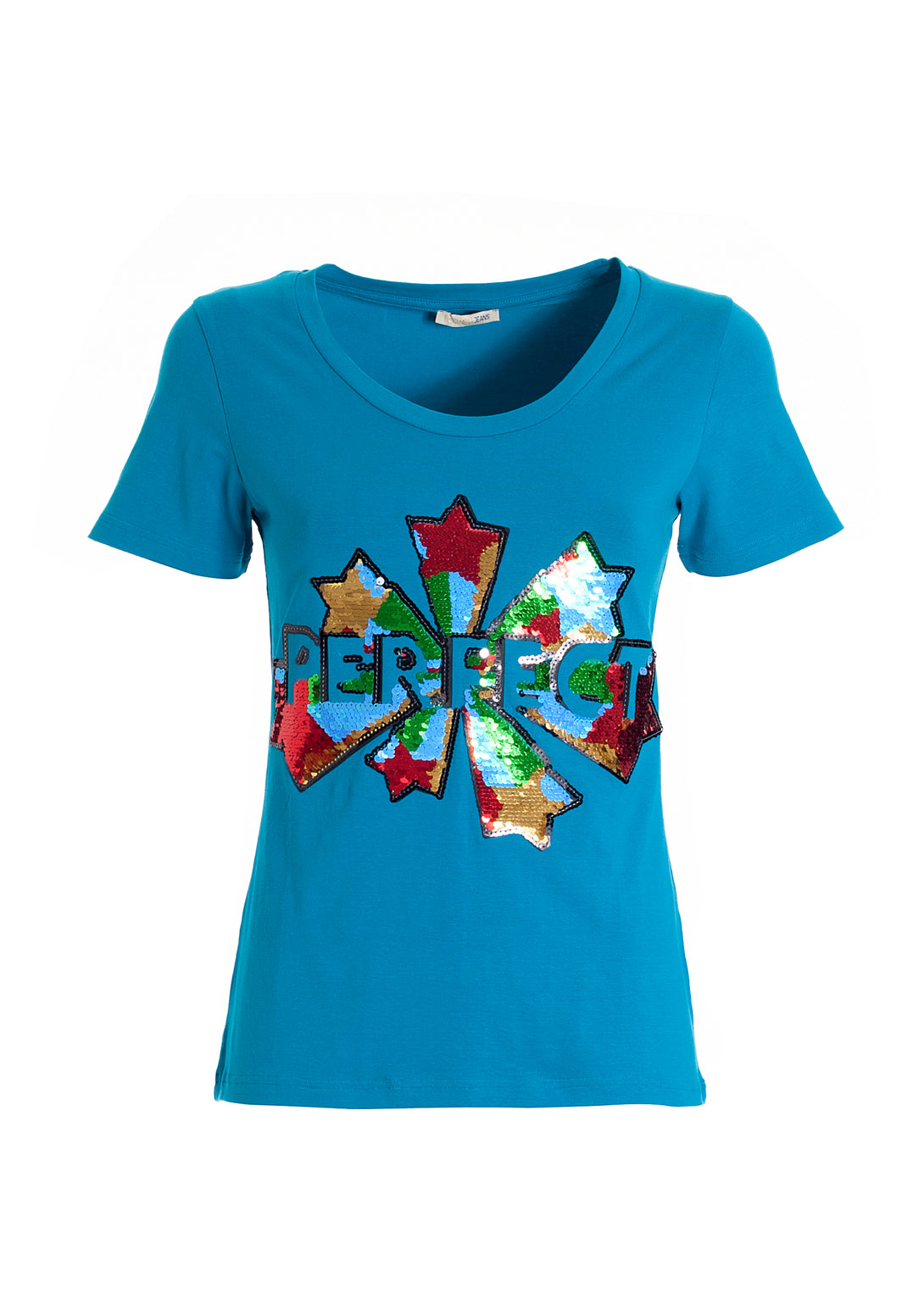 T-shirt regular fit made in cotton jersey with sequins pattern Fracomina FP21WT3002J401N5-268