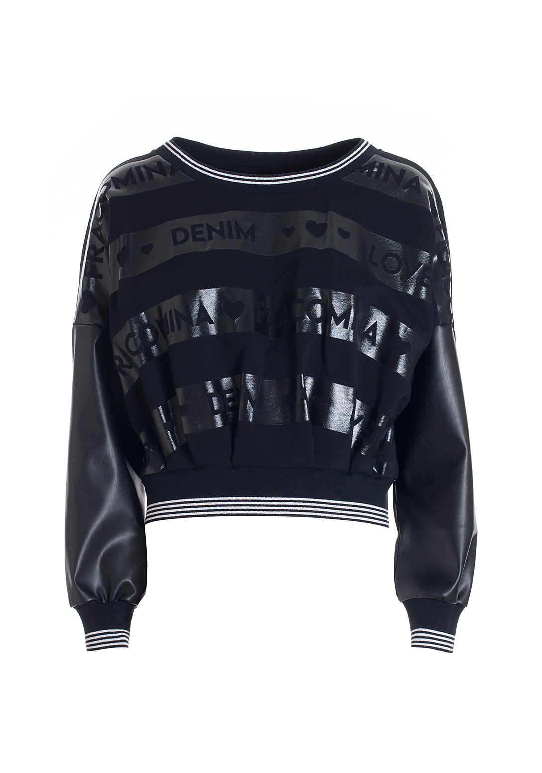 Sweater cropped with logo print