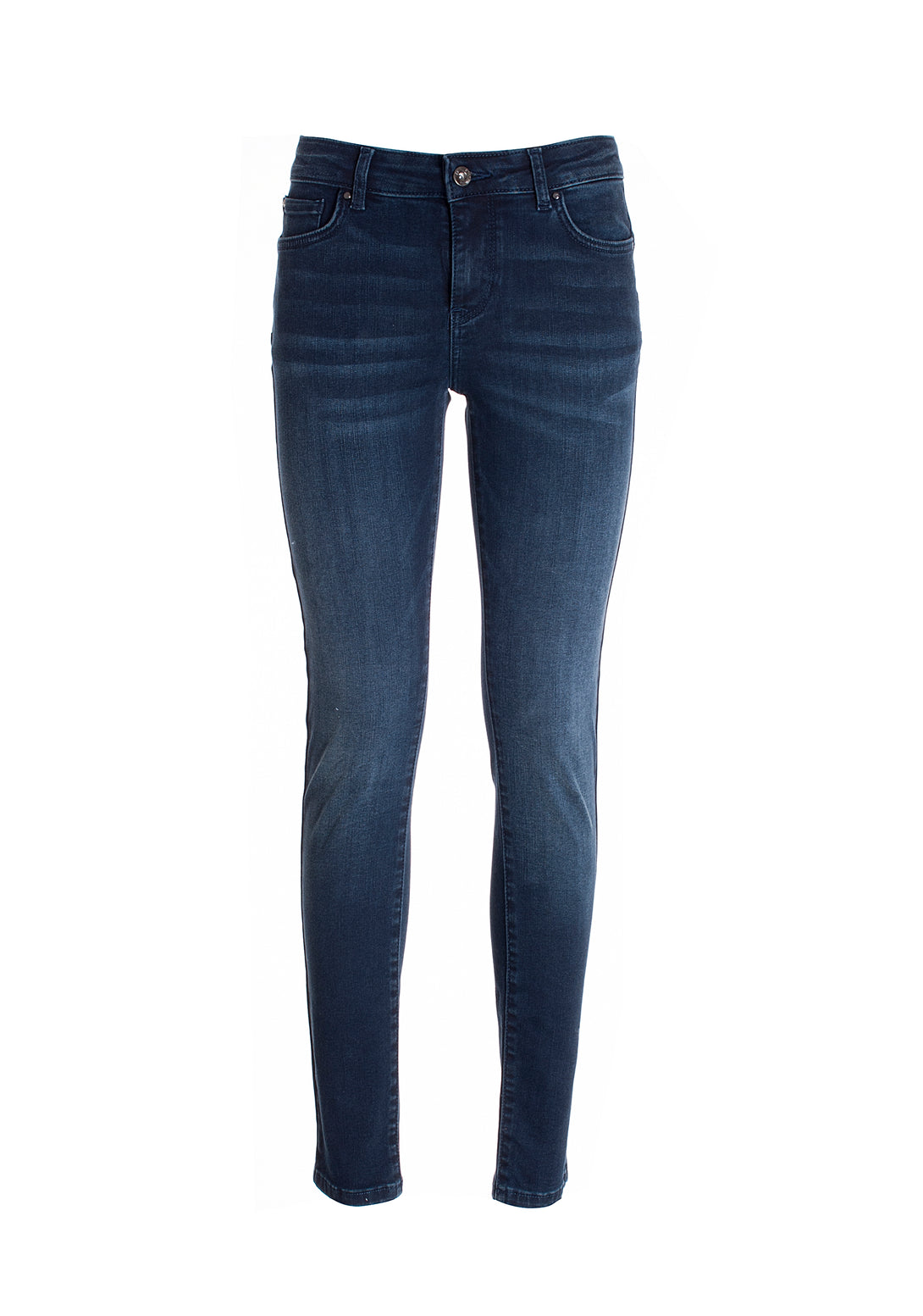 Jeans cropped push-up effect made in denim with dark wash