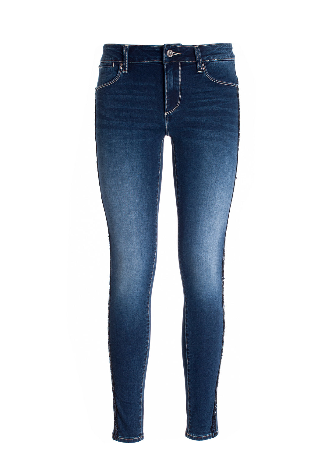 Jeans skinny fit with push-up effect made in stretch denim with middle wash Fracomina FP21WV1002D40901-B30