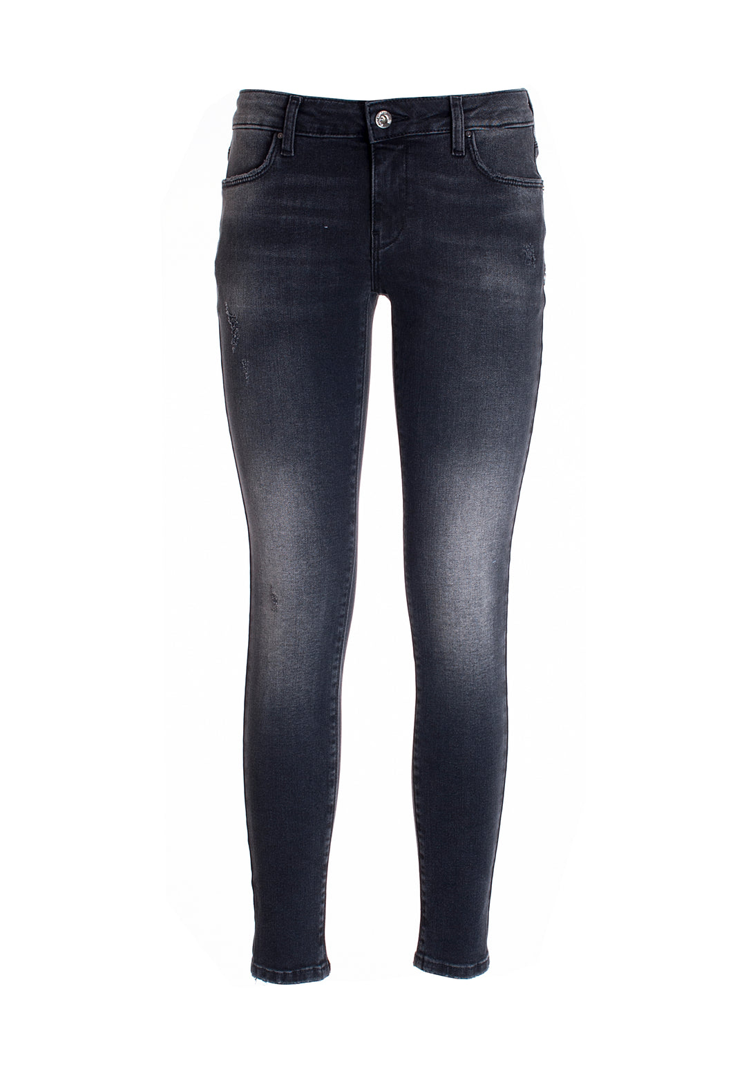 Jeans skinny fit made in black stretch denim with middle wash