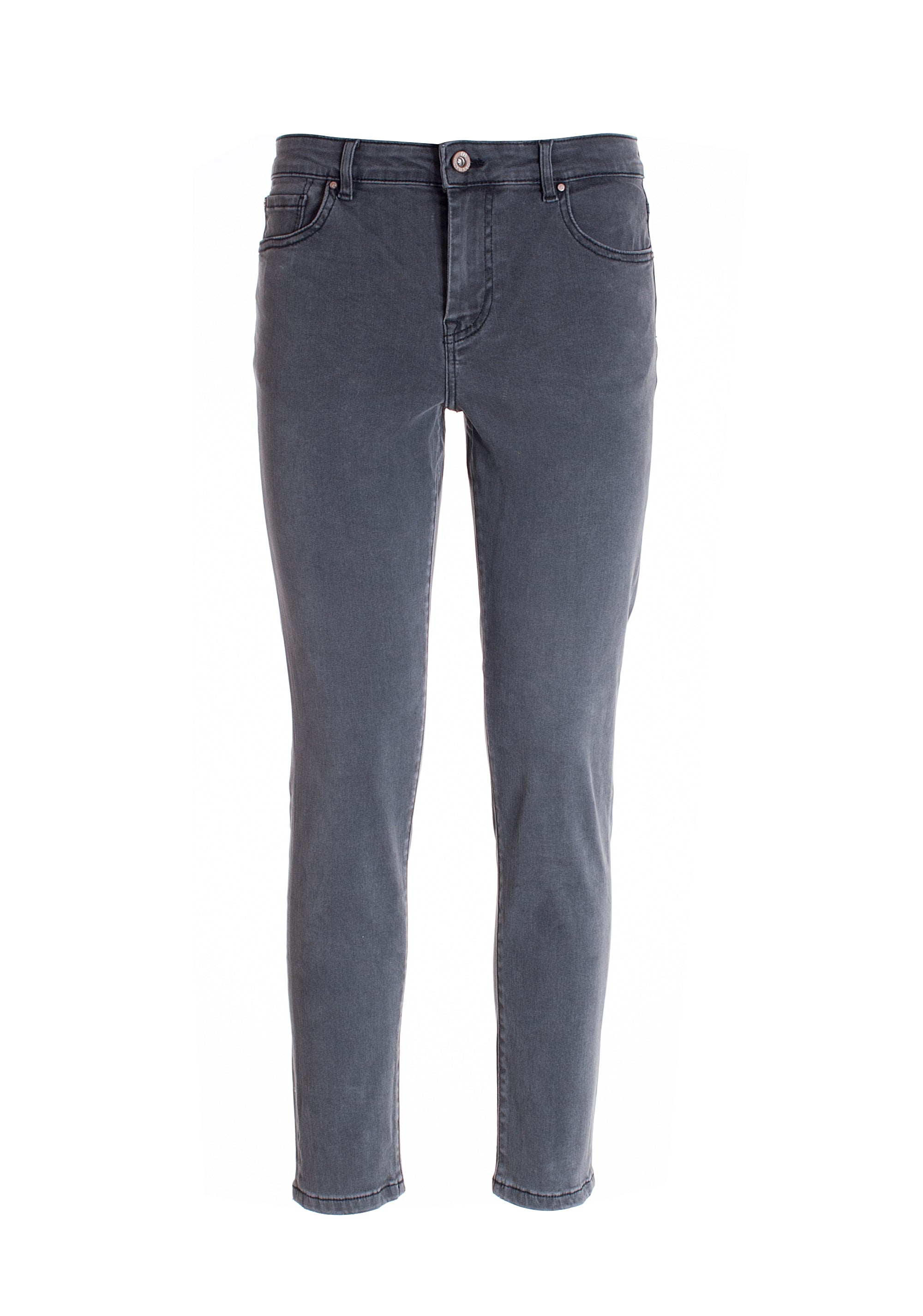 Jeans skinny fit made in grey stretch denim with stone wash Fracomina FP21WV7008D40402-156_06