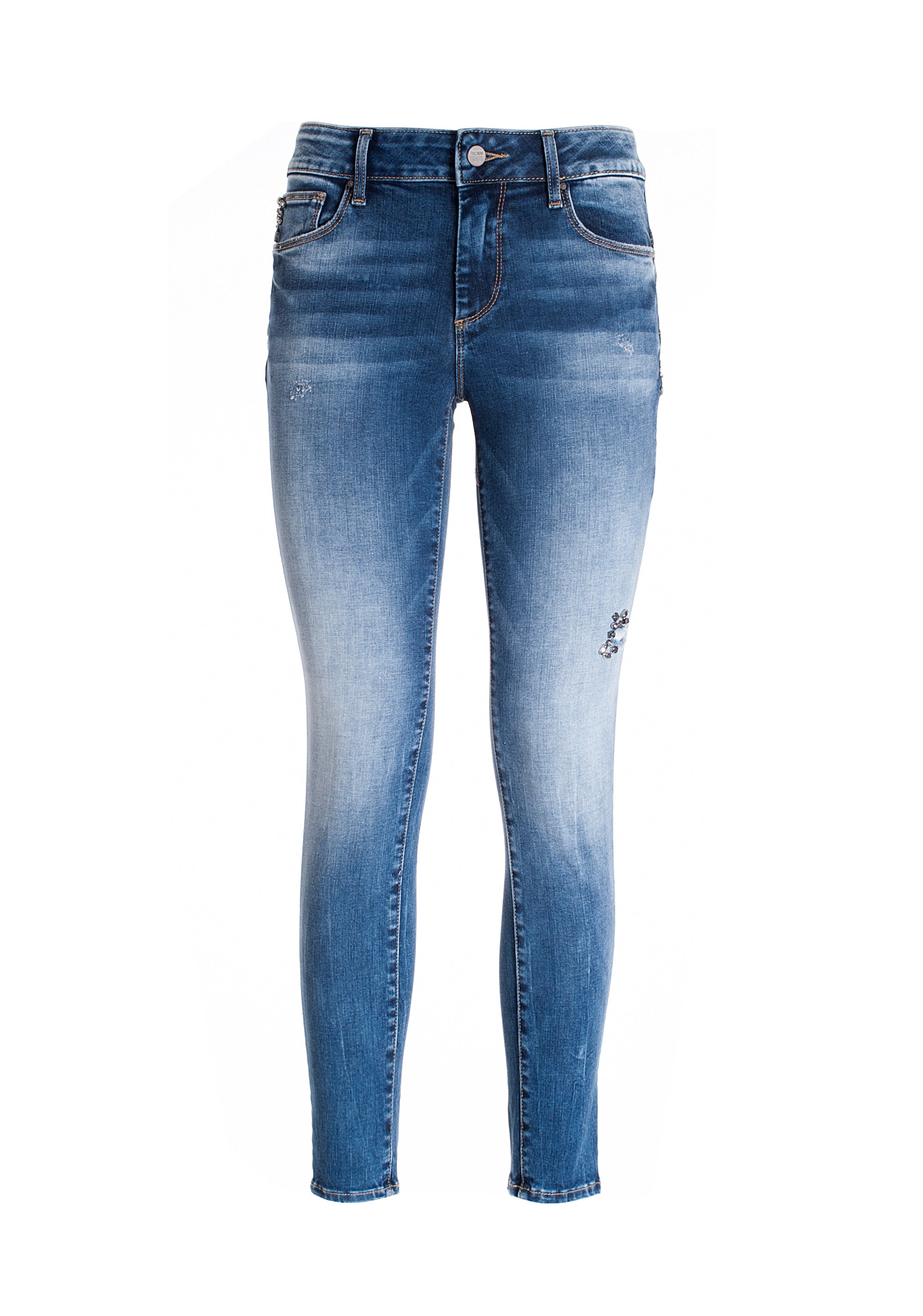 Jeans skinny fit with push-up effect made in stretch denim with middle wash Fracomina FP21WV8016D40902-277_06