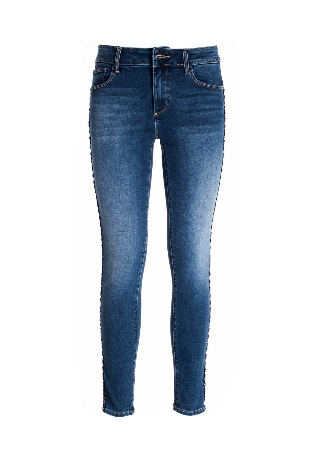 Jeans skinny fit with push-up effect made in stretch denim with middle wash