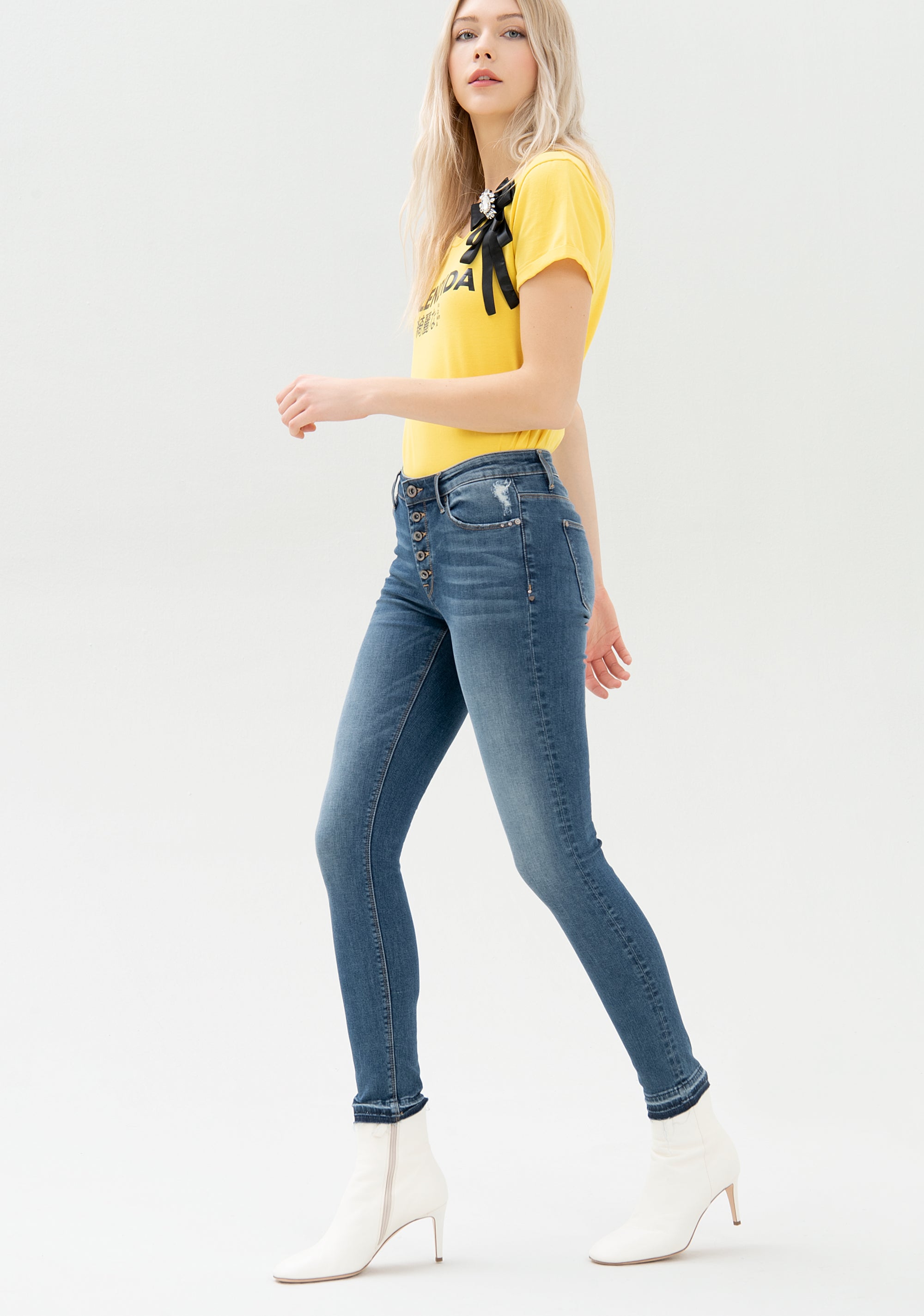 Jeans skinny made in denim with middle wash Fracomina FP21WV9005D40902-258_03