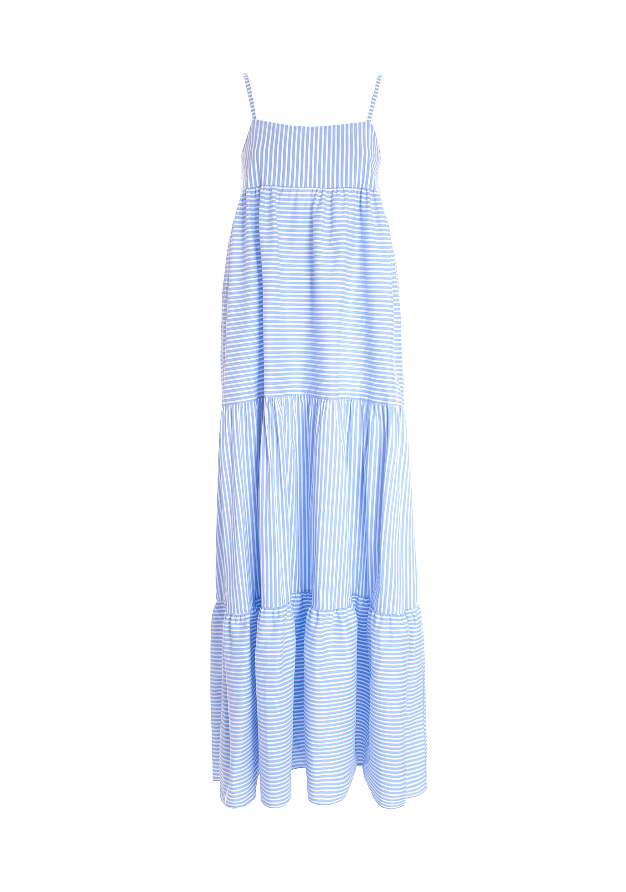 Dress with no sleeves made in striped cotton Fracomina FP22SD3025W520N8-M02_6