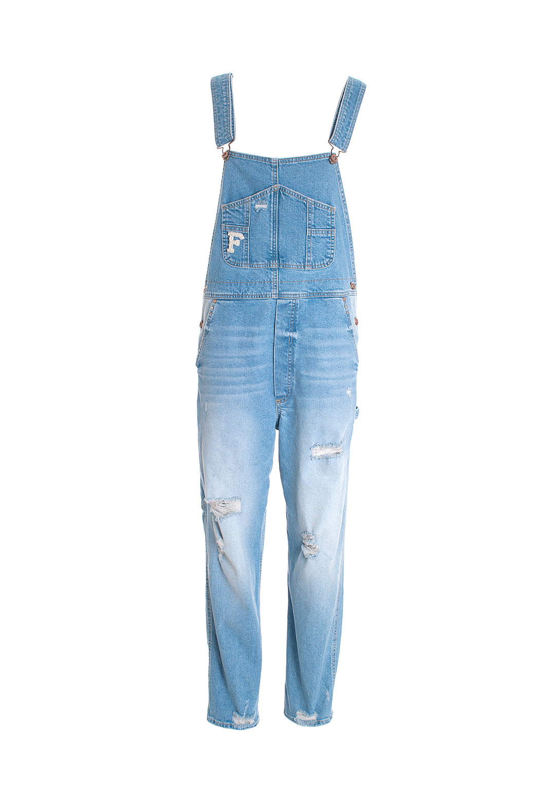Overall regular fit made in denim with light wash