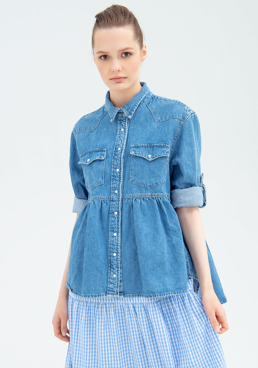 Shirt wide fit made in chambray