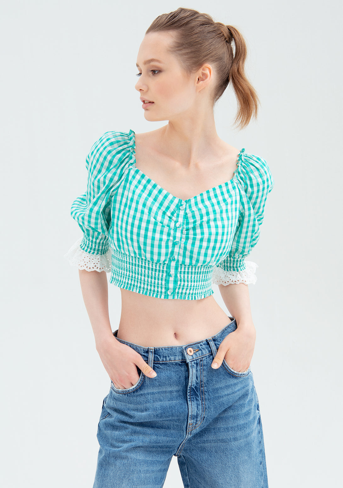 Top cropped made in vichy Fracomina FP22ST1005W512R1-836