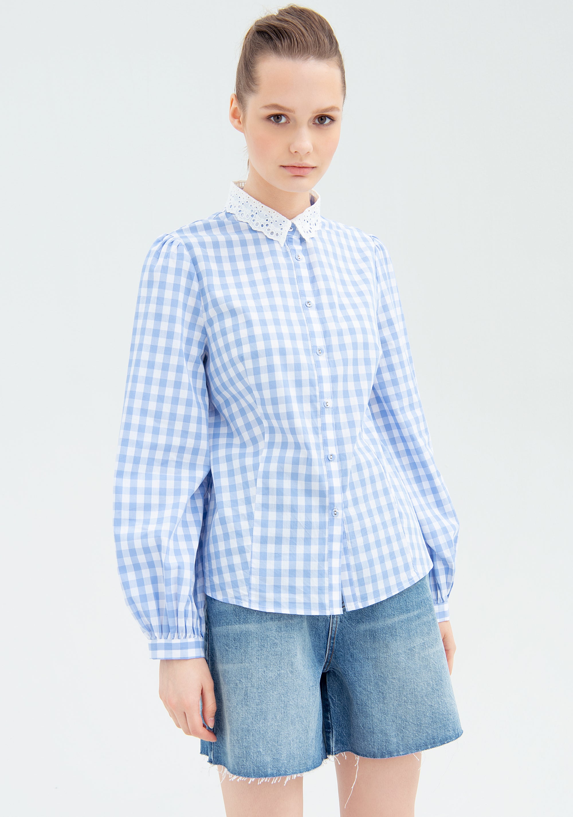 Shirt over made in vichy cotton Fracomina FP22ST1014W403R2-M02