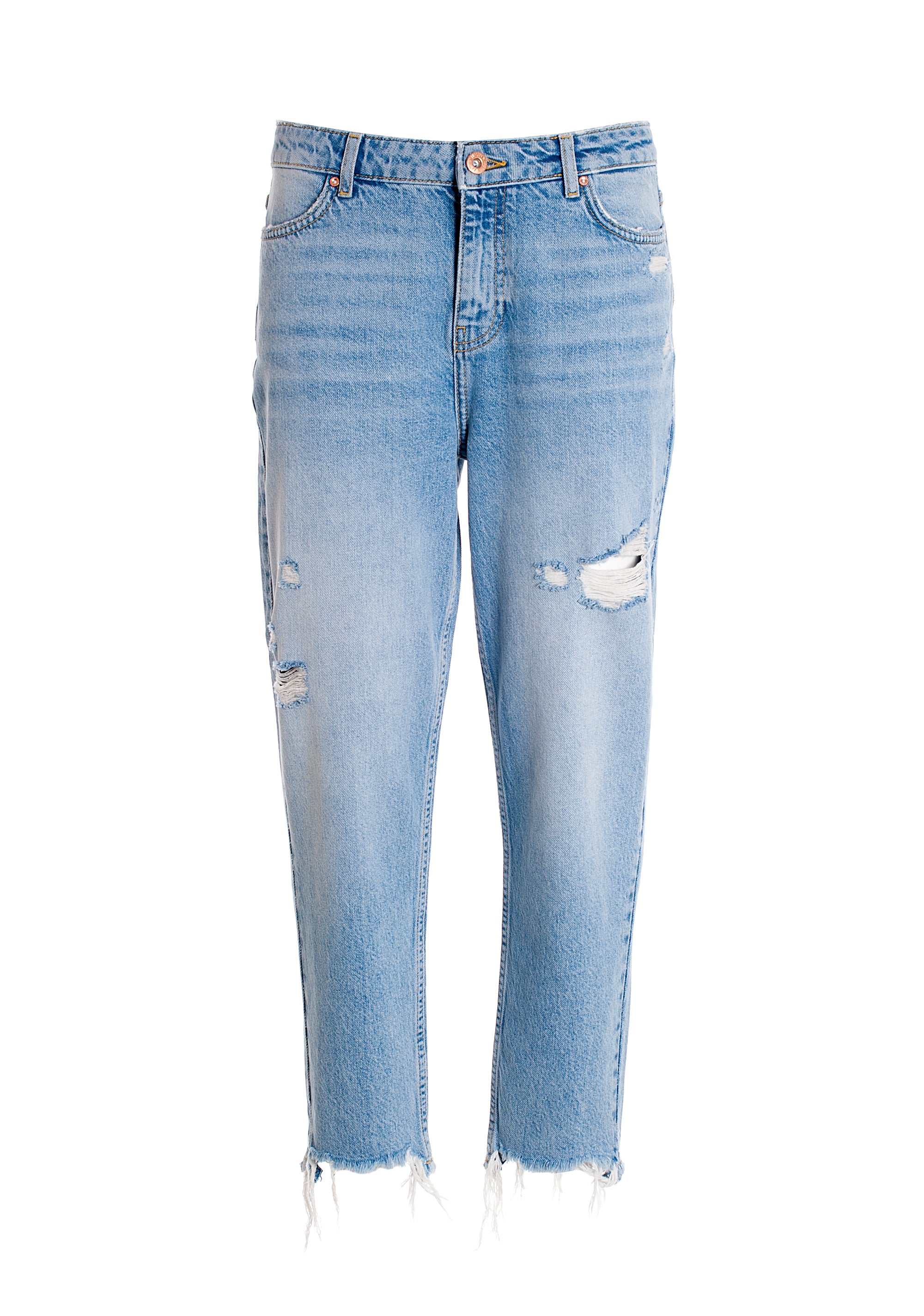 Jeans boyfriend fit made in denim with destroyed wash Fracomina FP22SV5002D41903-428_6