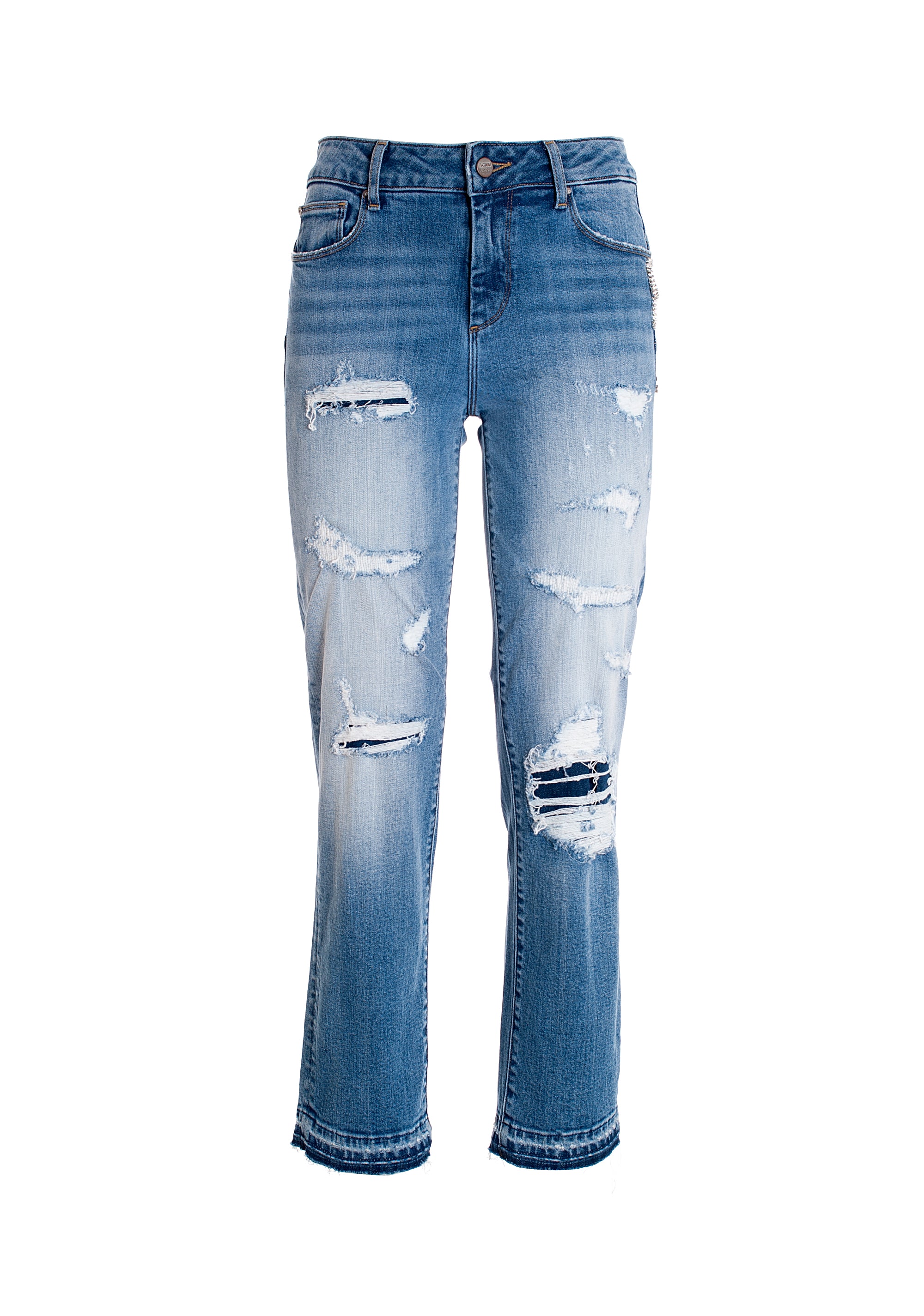 Jeans cropped made in denim with middle wash and push-up effect Fracomina FP22SV8011D42002-430_f25d9c54-a2e2-43b0-80a6-a96fccd54ac4