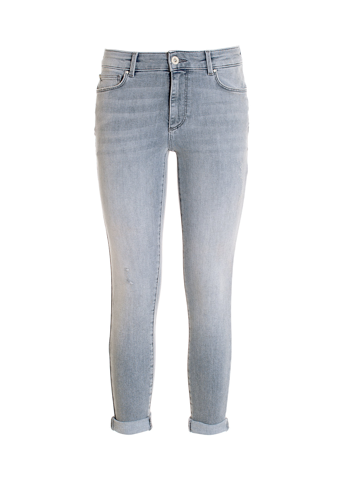 Jeans slim fit with push-up effect made in grey denim