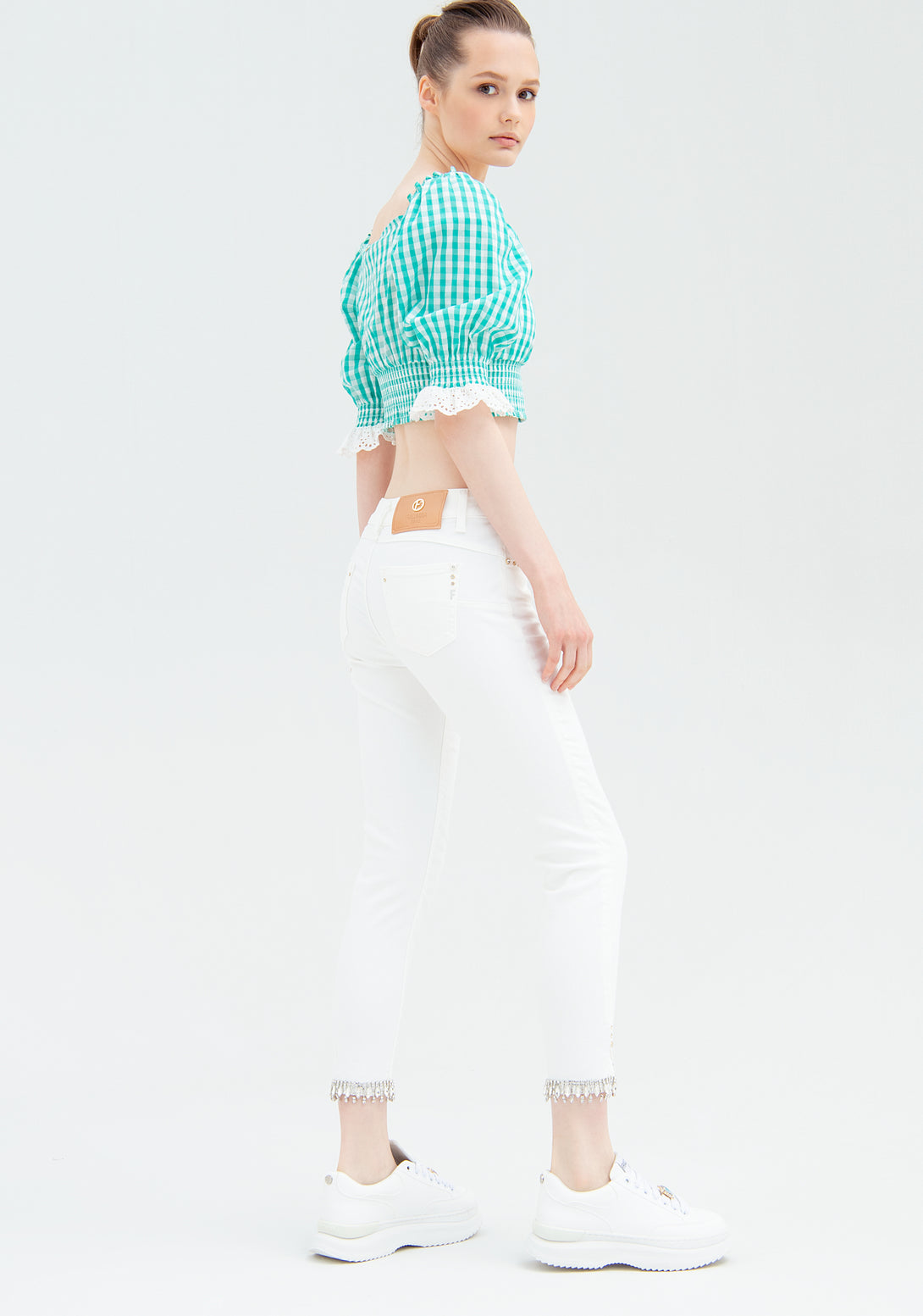Jeans slim fit cropped with push-up effect