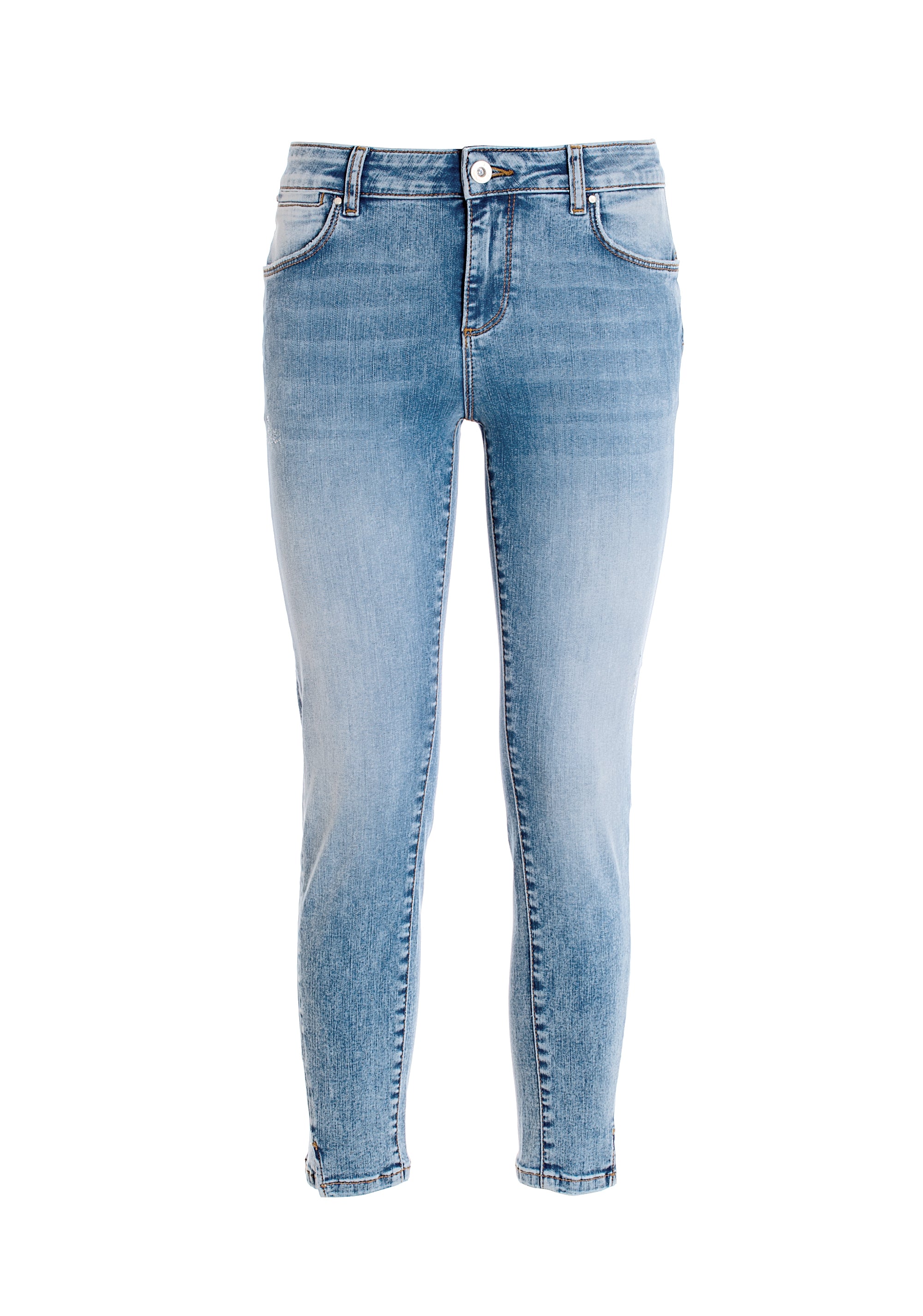 Jeans slim fit with push-up effect made in denim with bleached wash Fracomina FP22SV9002D42203-062_6