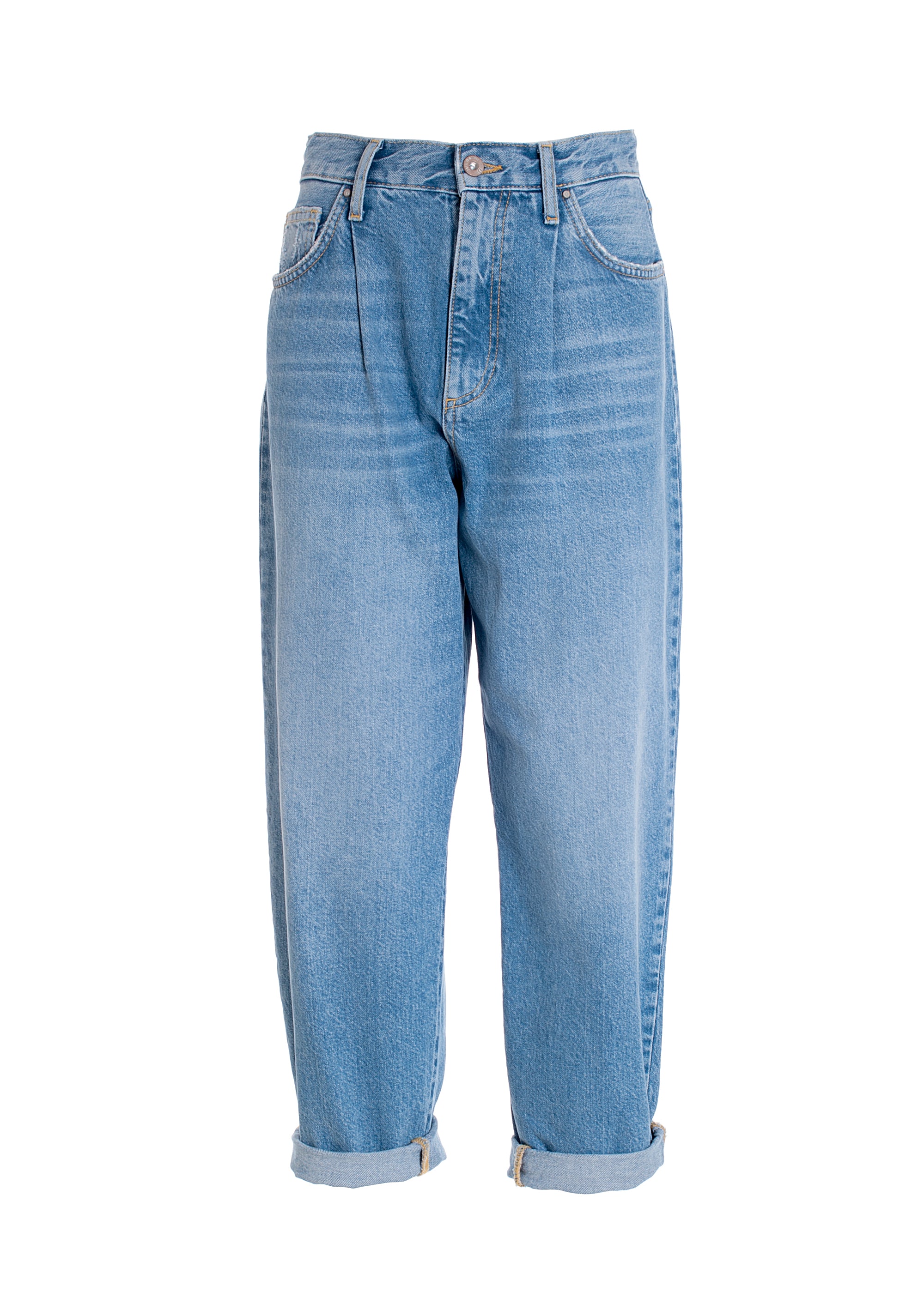 Carrot jeans made in denim with middle wash Fracomina FP22SVD003D419O6-430_6