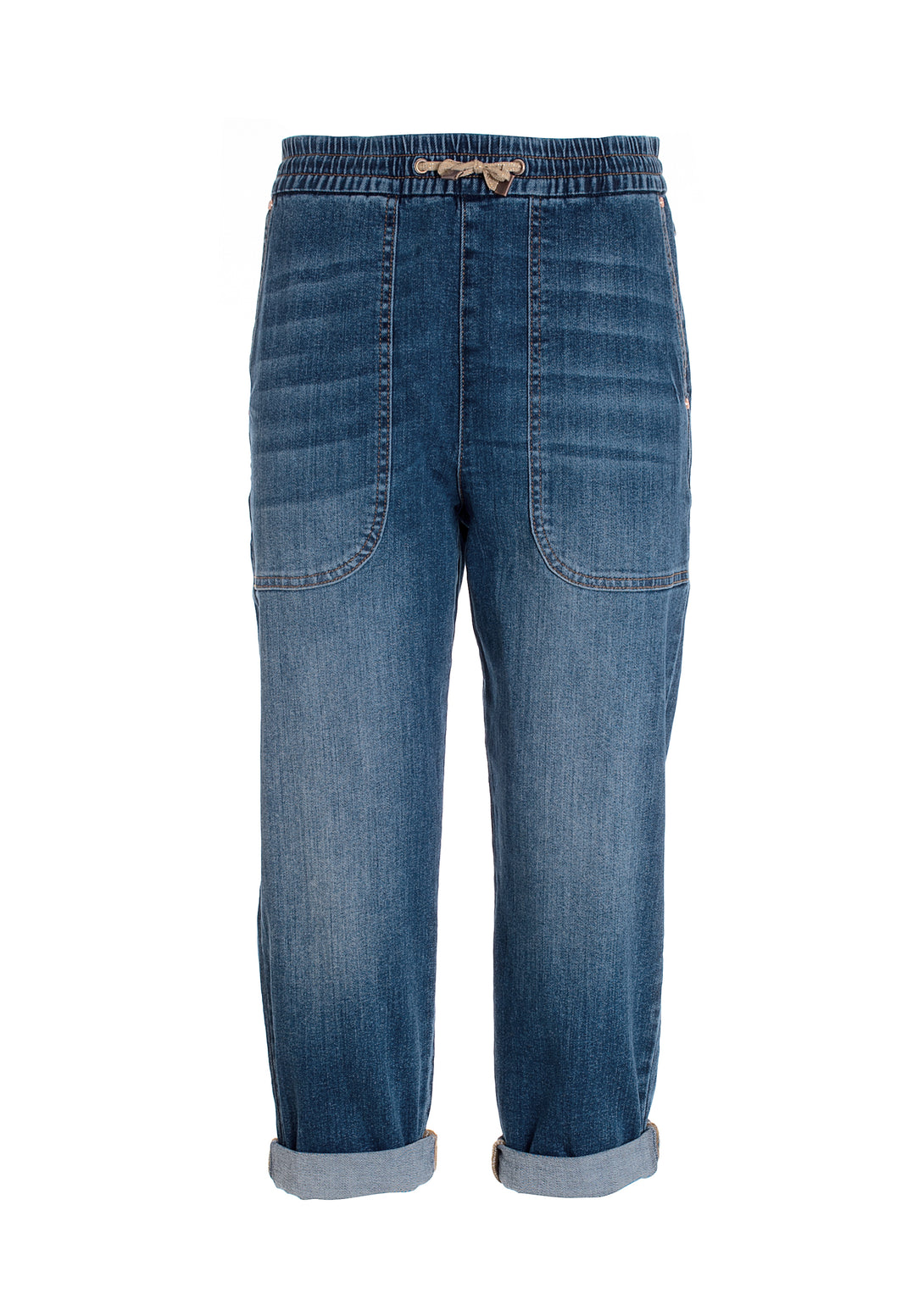 Jeans straight leg made in denim with middle wash