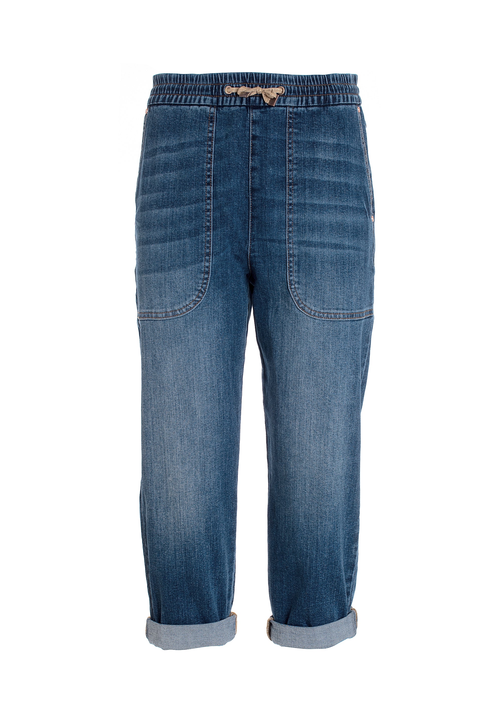 Jeans straight leg made in denim with middle wash Fracomina FP22SVD005D40102-130_6