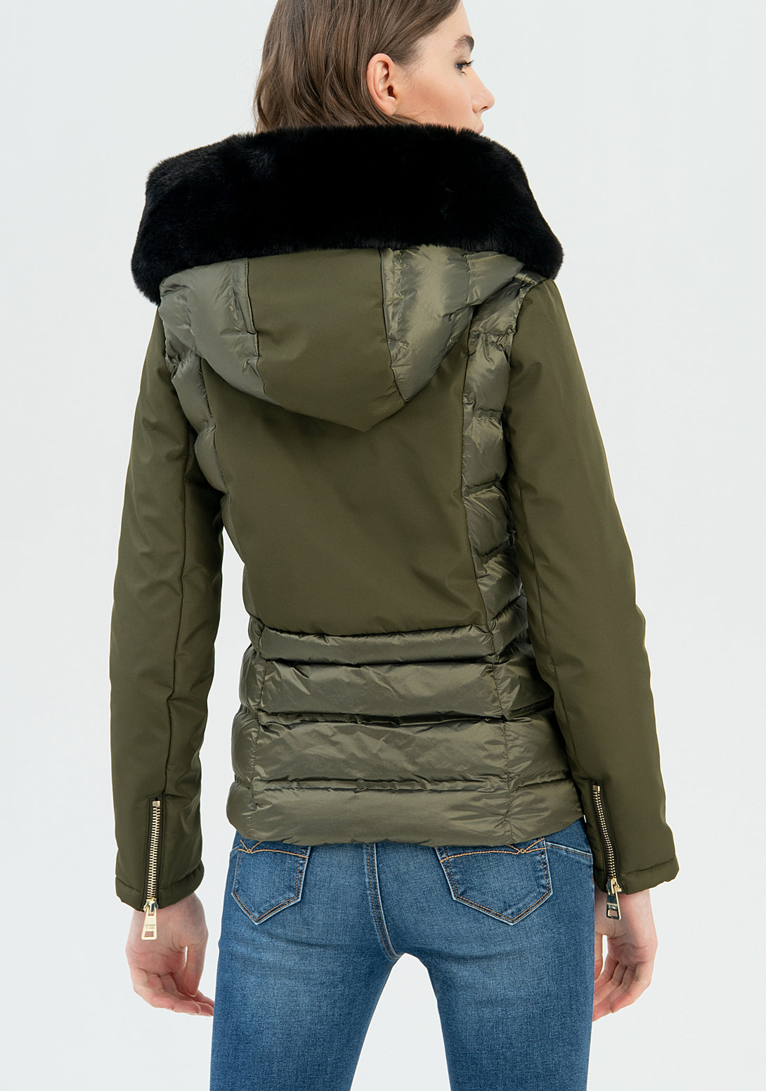 Padded jacket slim fit made in nylon Fracomina FP22WC3008O42901-C46-3
