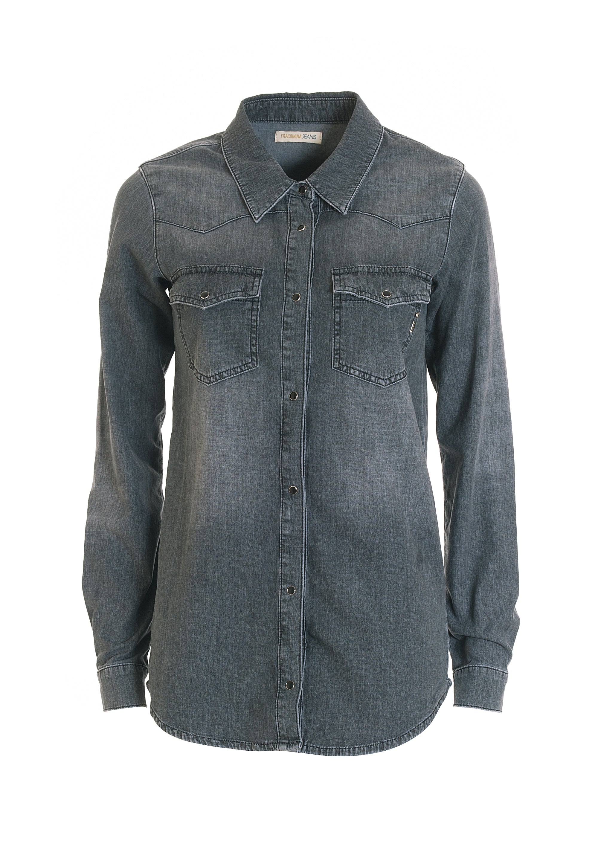 Shirt regular fit made in denim with middle wash Fracomina FP22WT6002D408N7-L27_1