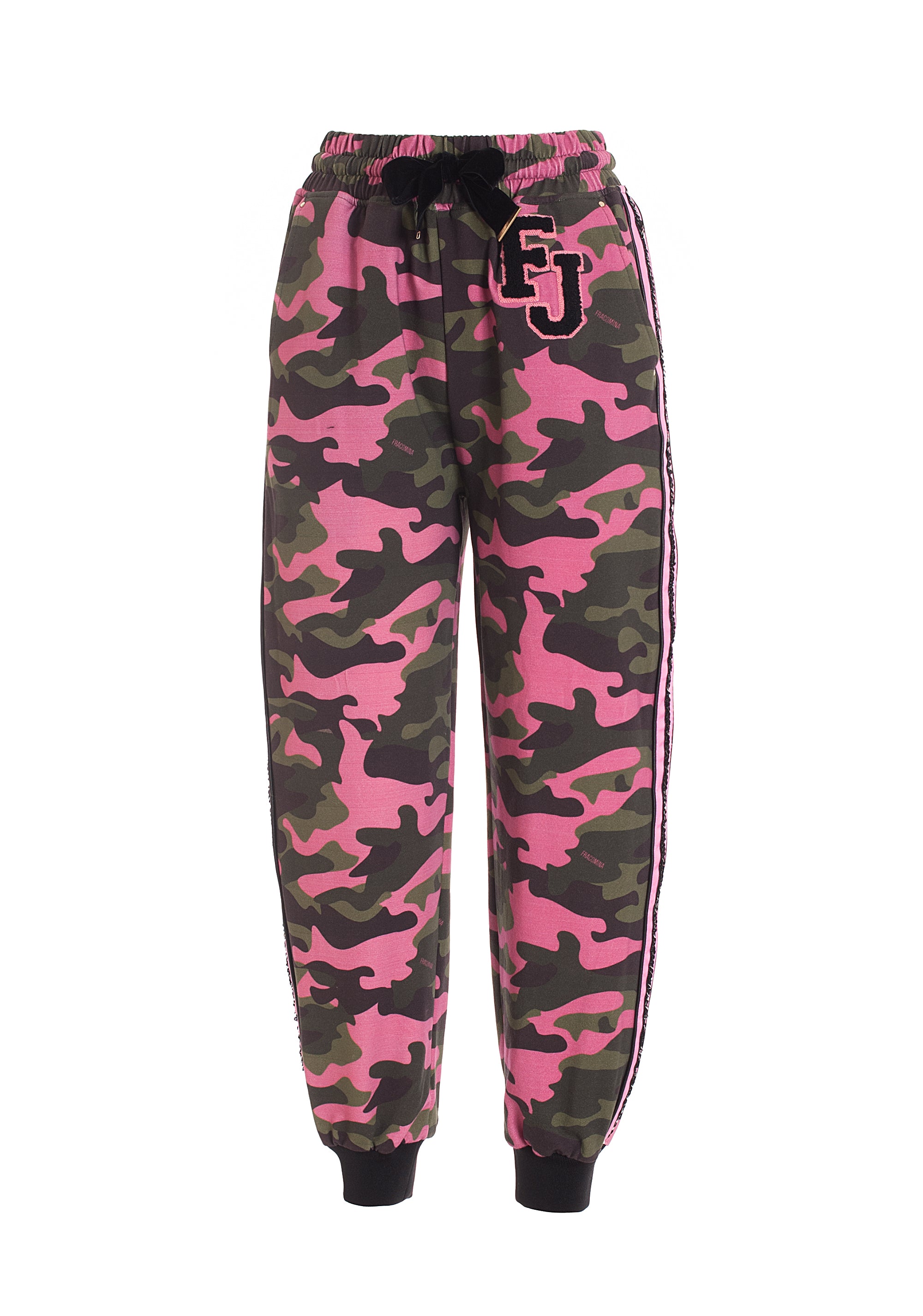 Jogger pant regular fit with military pattern Fracomina FP22WV2005F432R8-210_1