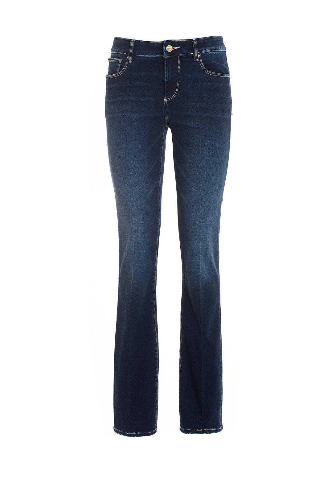 Jeans bootcut with shape-up effect made in denim with middle wash