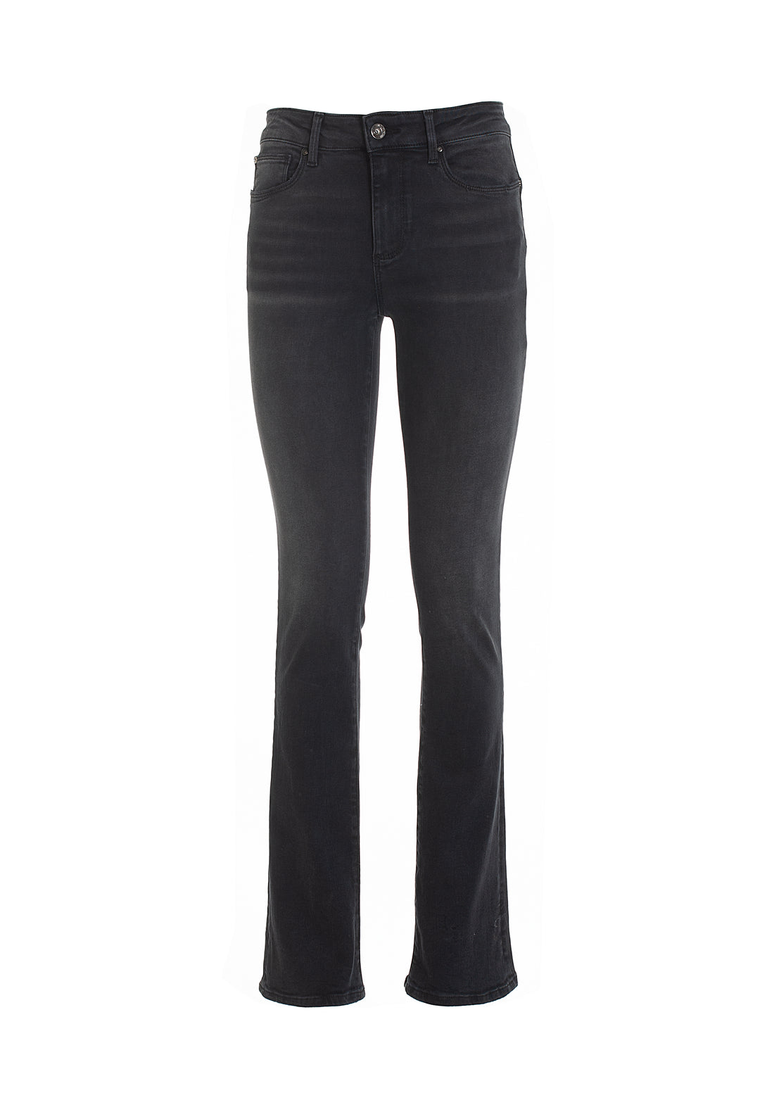Jeans skinny fit with shape-up effect made in black denim with dark wash