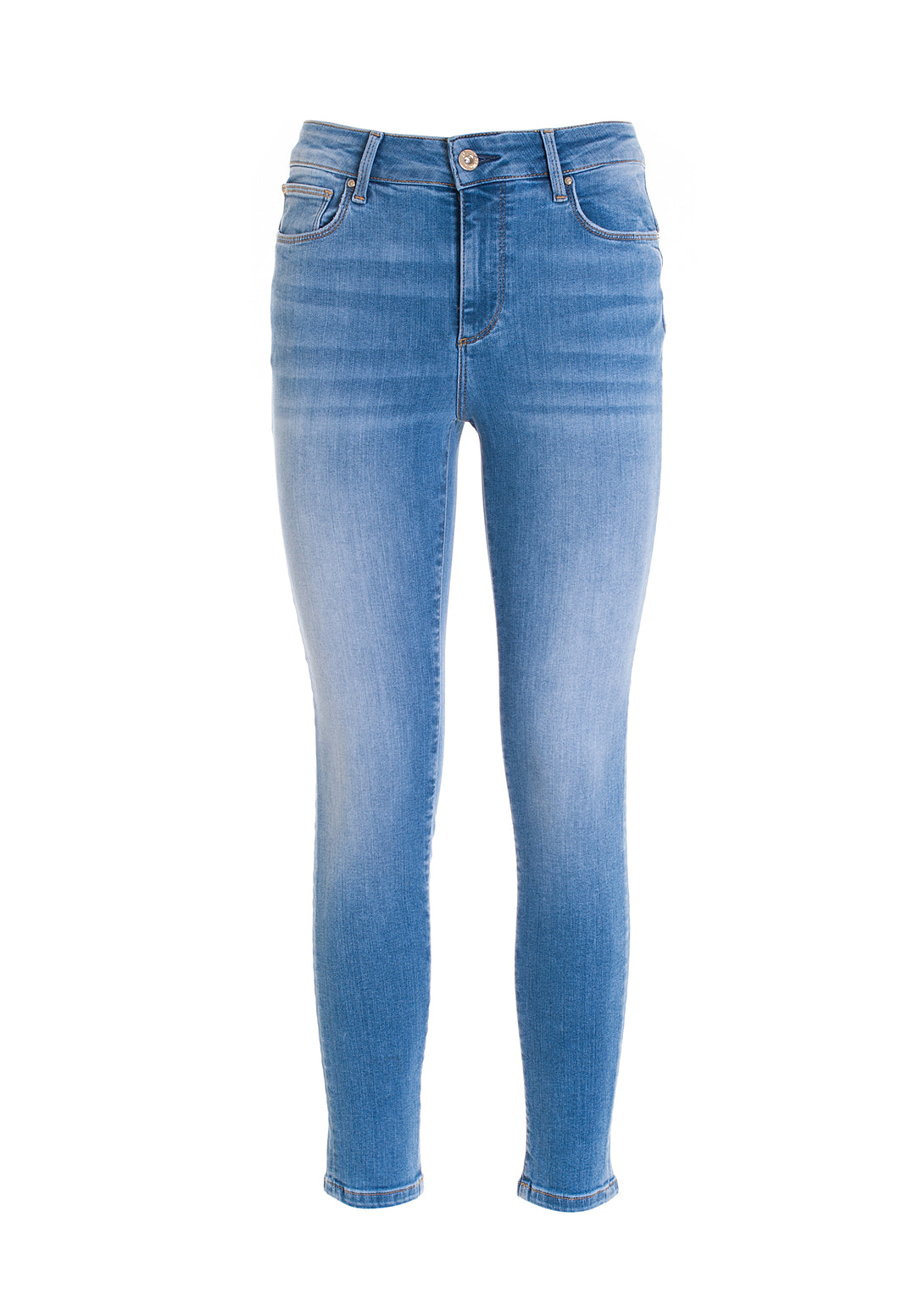Jeans skinny fit with shape-up effect made in denim with bleached wash