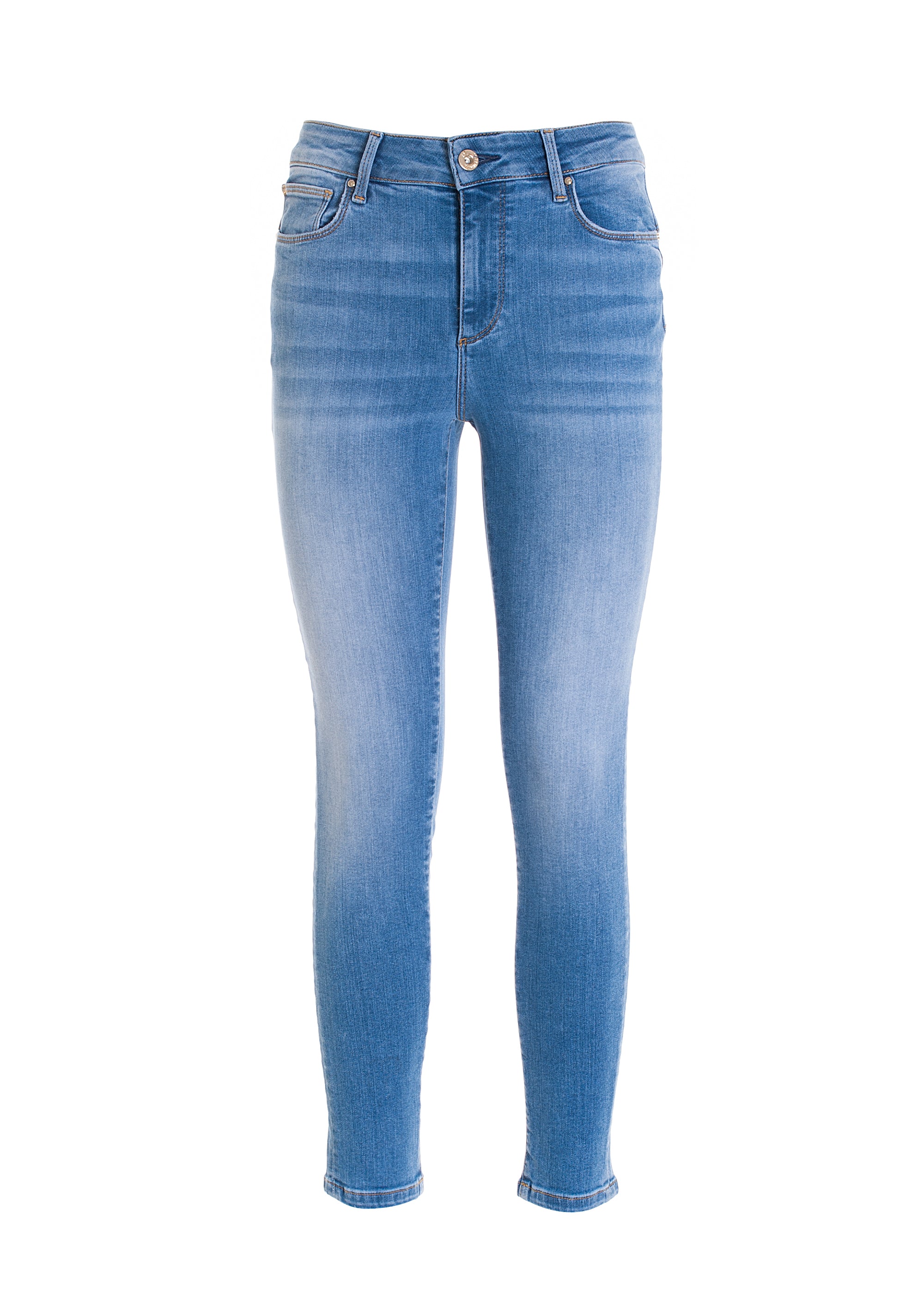 Jeans skinny fit with shape-up effect made in denim with bleached wash Fracomina FP22WV8035D40402-258_1