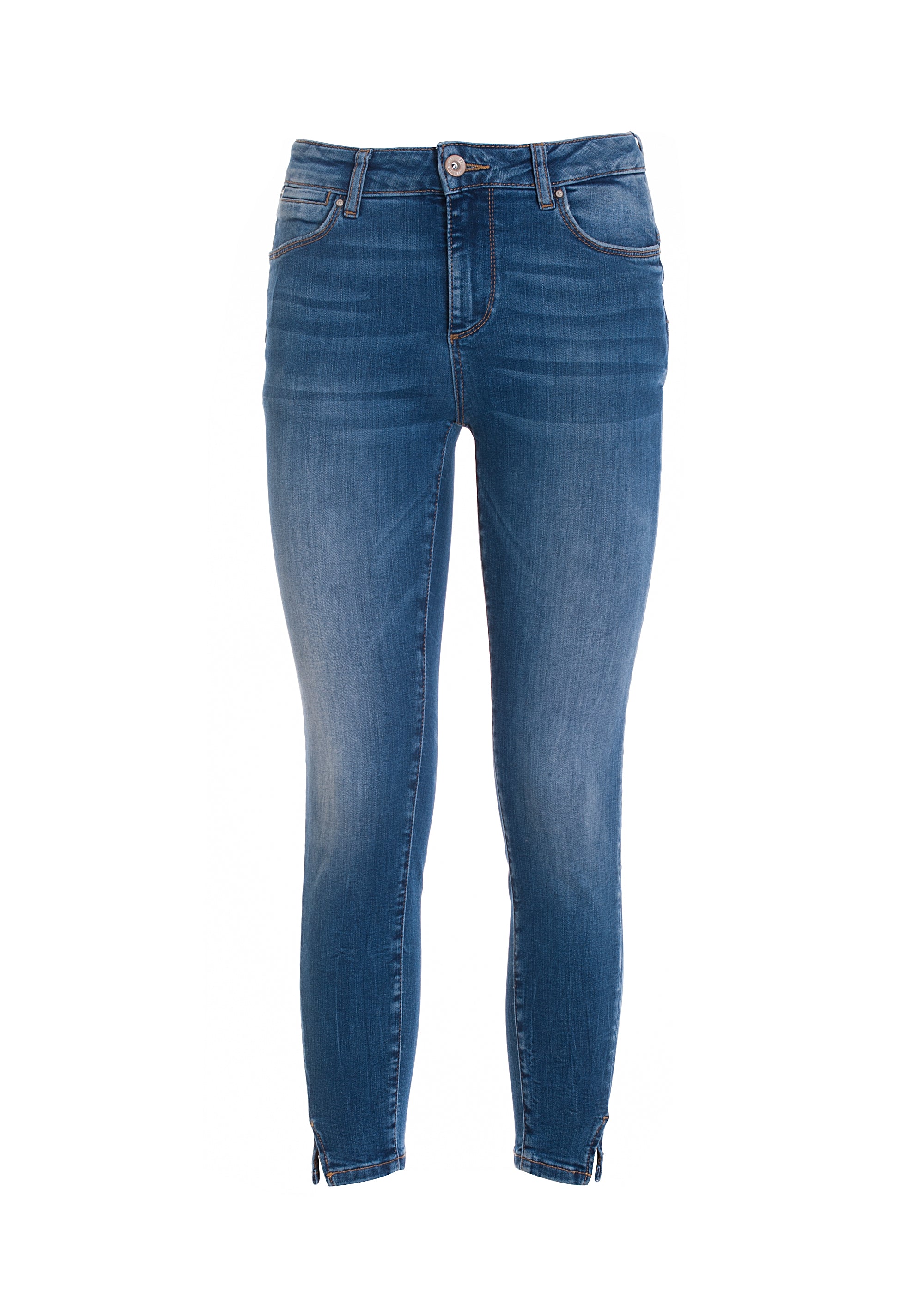 Jeans skinny fit cropped made in denim with middle wash Fracomina FP22WV9002D40402-349_1