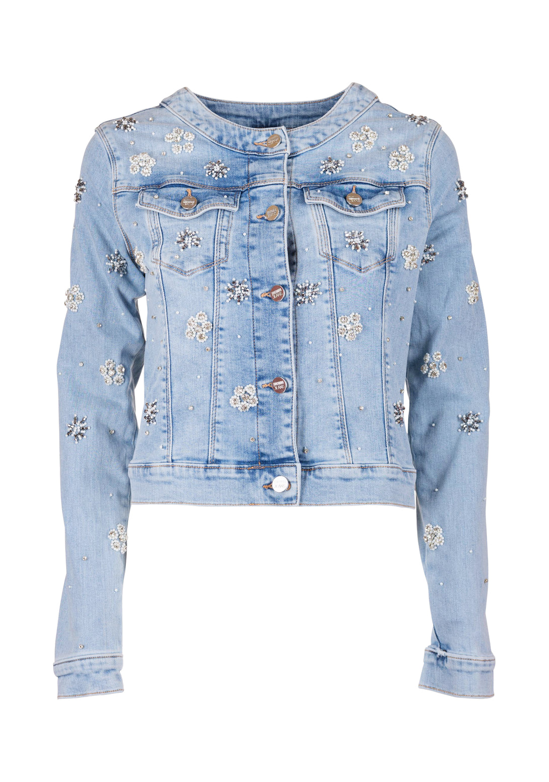 Jacket slim fit made in denim with light wash
