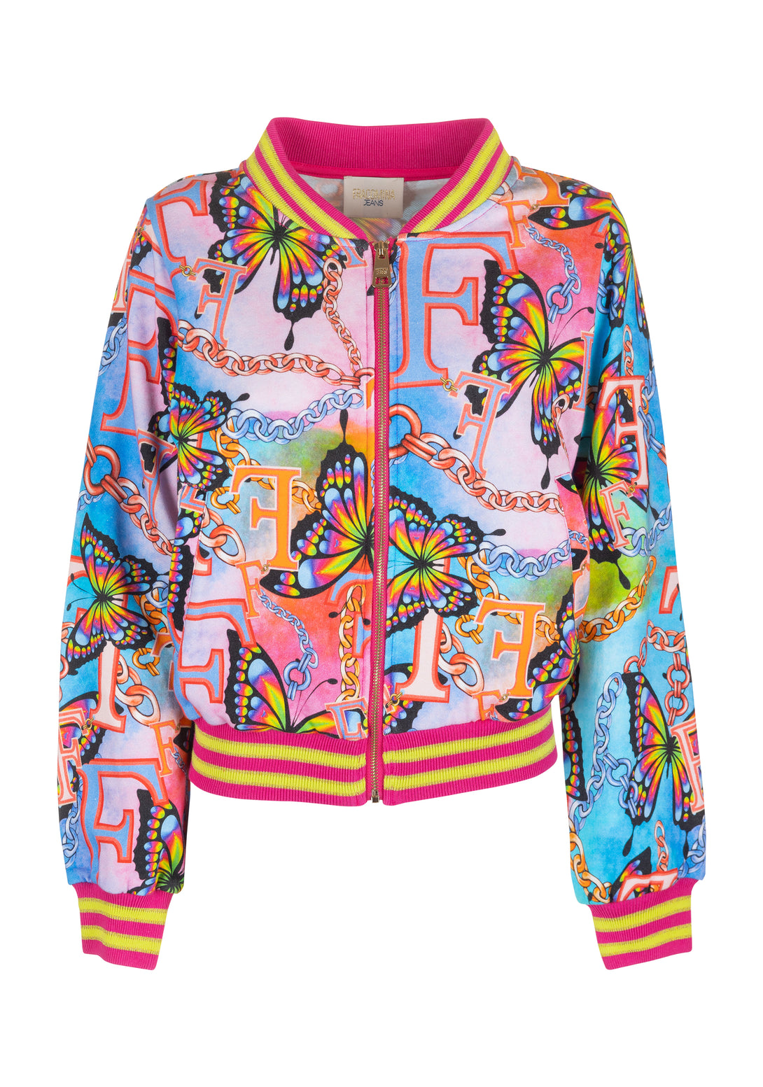 Bomber jacket regular fit with multicolor pattern