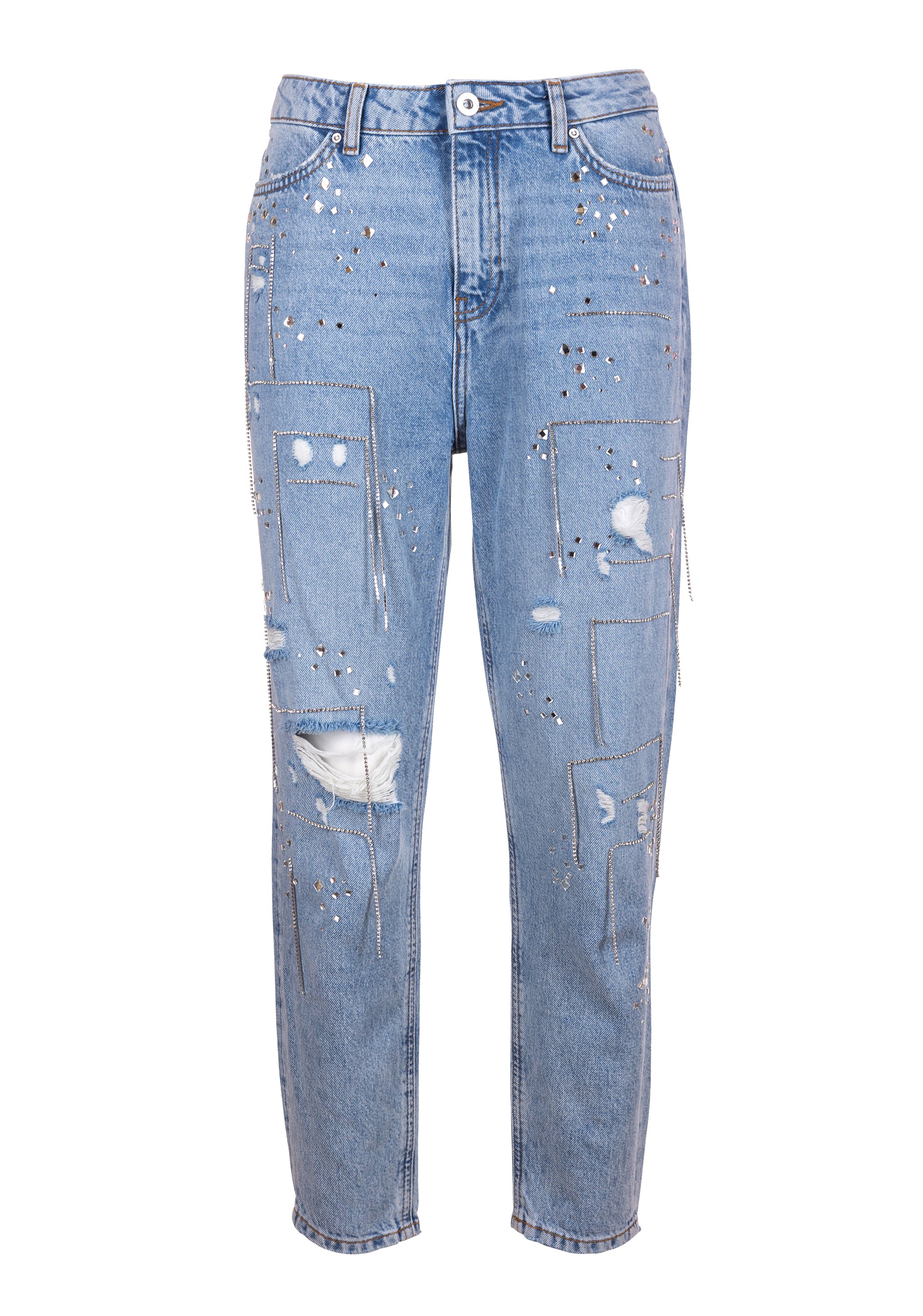 Jeans boyfriend fit made in denim with light wash Fracomina FP23SV5002D41903-428-1