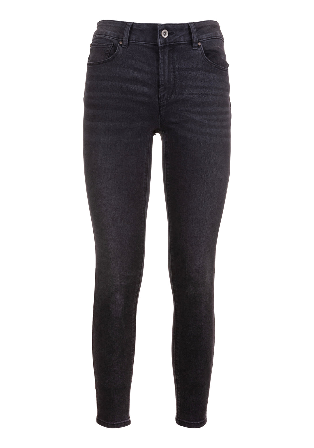 Jeans skinny fit with push-up effect made in black denim with dark wash